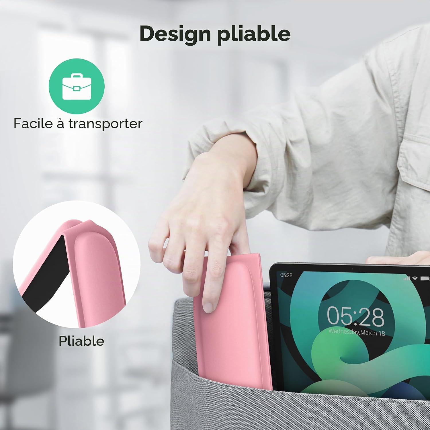 Detalle de TECKNET Tapis de souris ergonomique avec repose-poignet