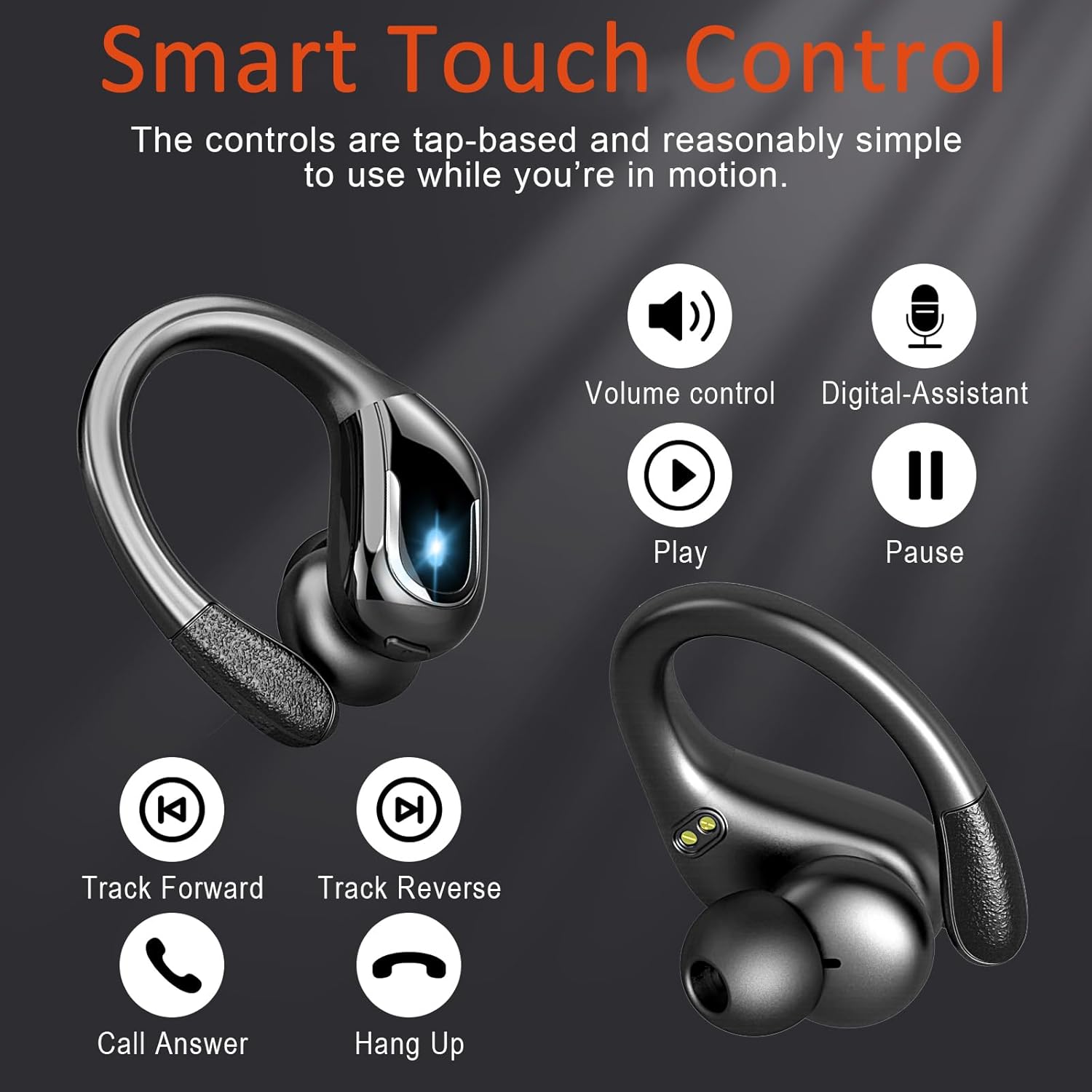 Thumbnail 6 de Ltinist Wireless Earbuds with Bluetooth 5.3, IP7 Waterproof, 75H Playtime, Dual LED Display and Sport-Ready Earhooks