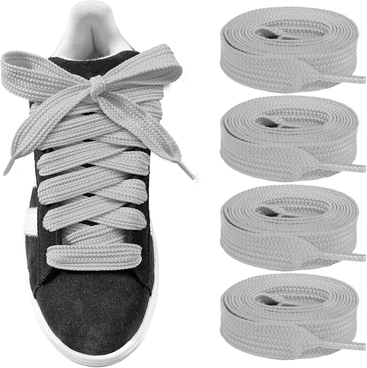 UamGlsob 15mm Extra Wide Fat Laces (2 Pairs) for adidas Campus 00s trainers