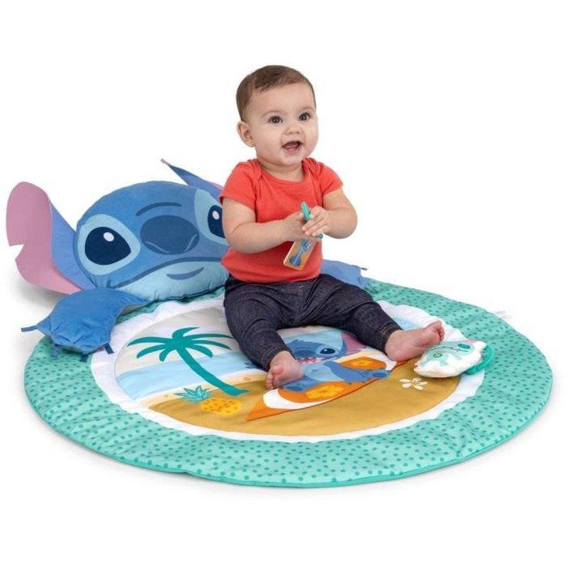 Thumbnail 1 de Alfombra de actividades Bright Starts Disney Baby Stitch 3 en 1 acolchada con juguetes sensoriales
