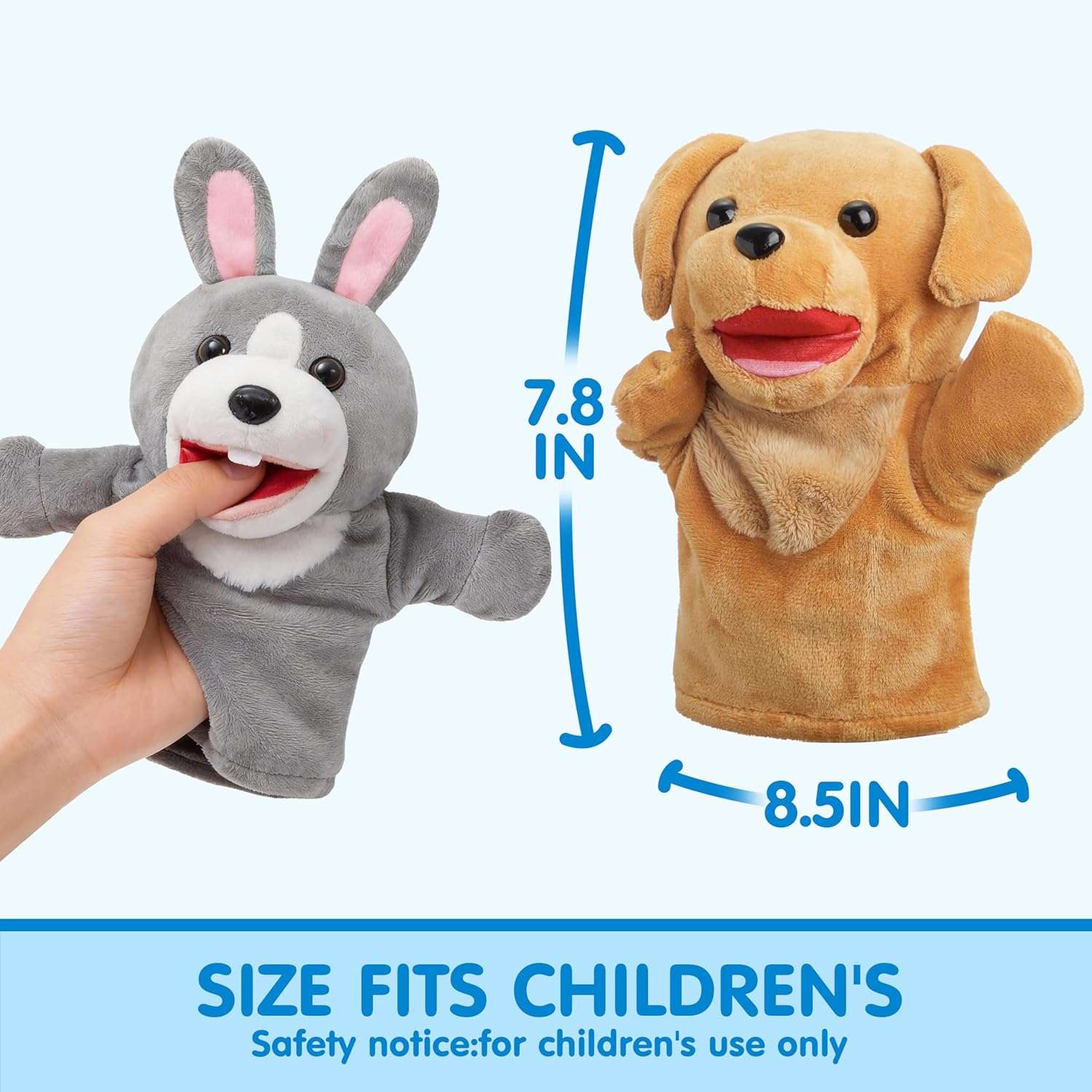 Thumbnail 5 de JOYIN 6-Piece Farm Animal Hand Puppet Set (6 kids’ puppets with working mouths) for imaginative play