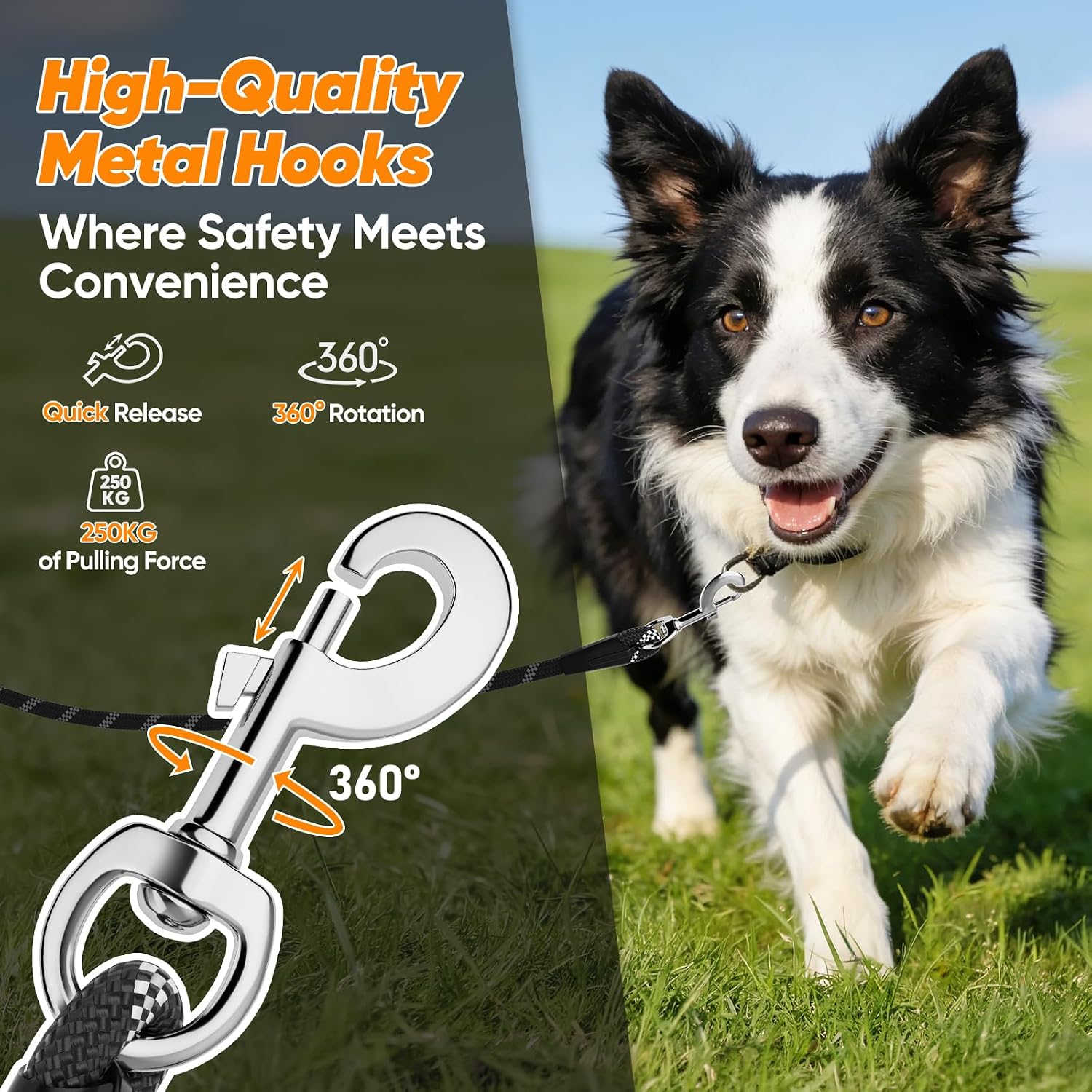 Detalle de Aystkniet Reflective Training Leads for Dogs 30M