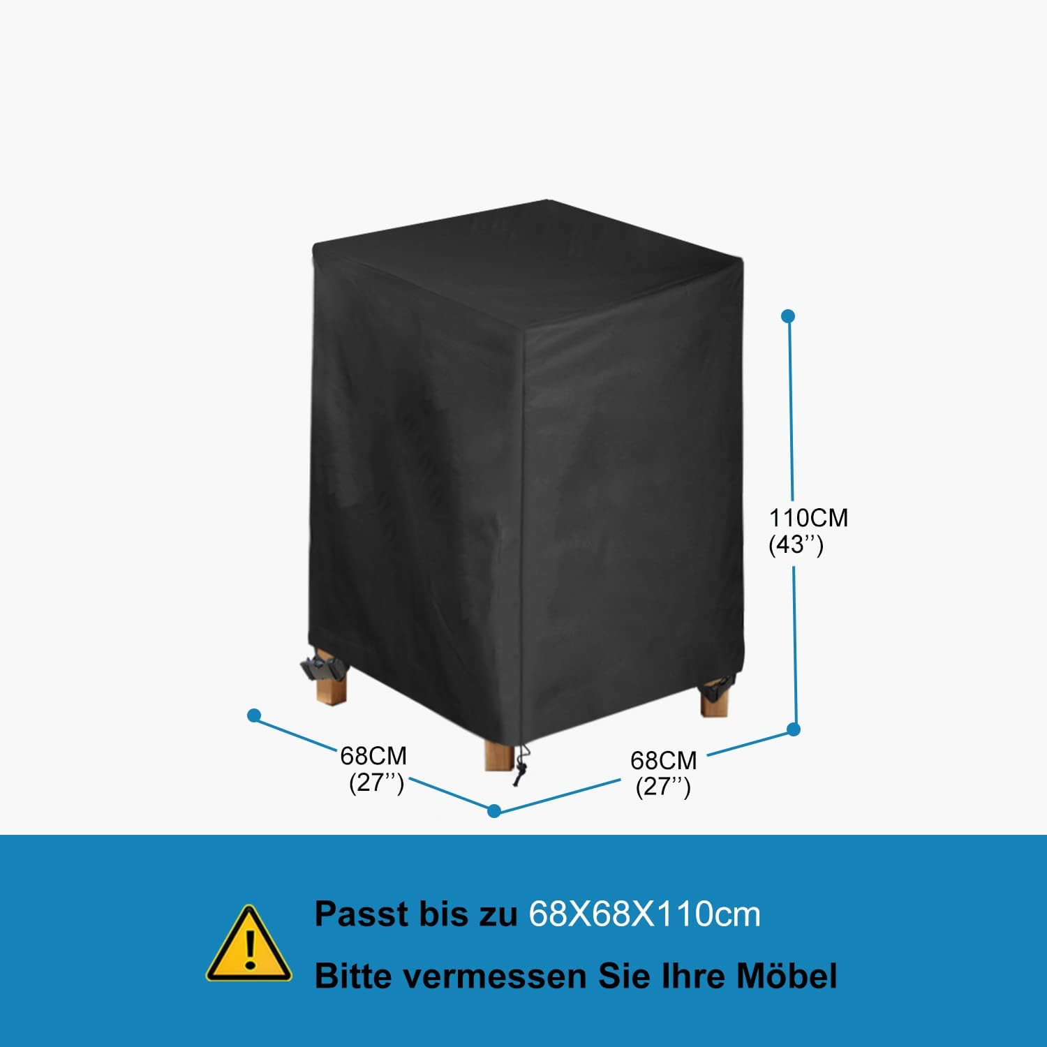 Detalle 2 de AWNIC E110-2D beschermhoes voor tuinstoel, 210D Oxford, waterdicht