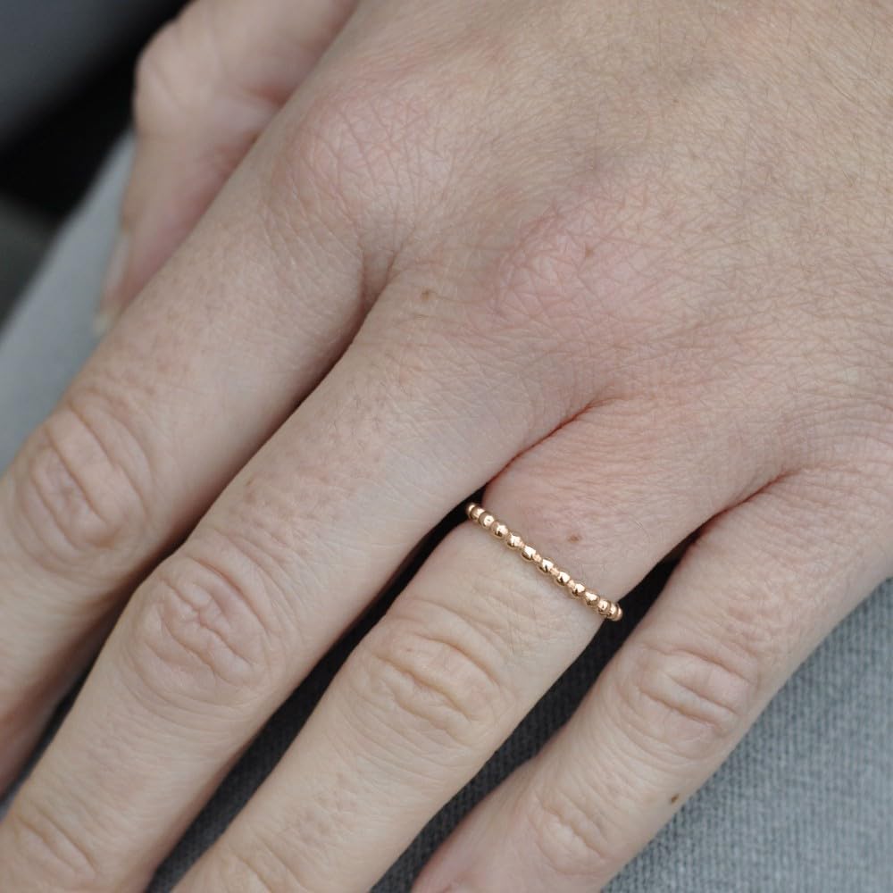 Thumbnail 4 de Bague Plaqué Or Rose Les Poulettes Bijoux – Anneau de Billes