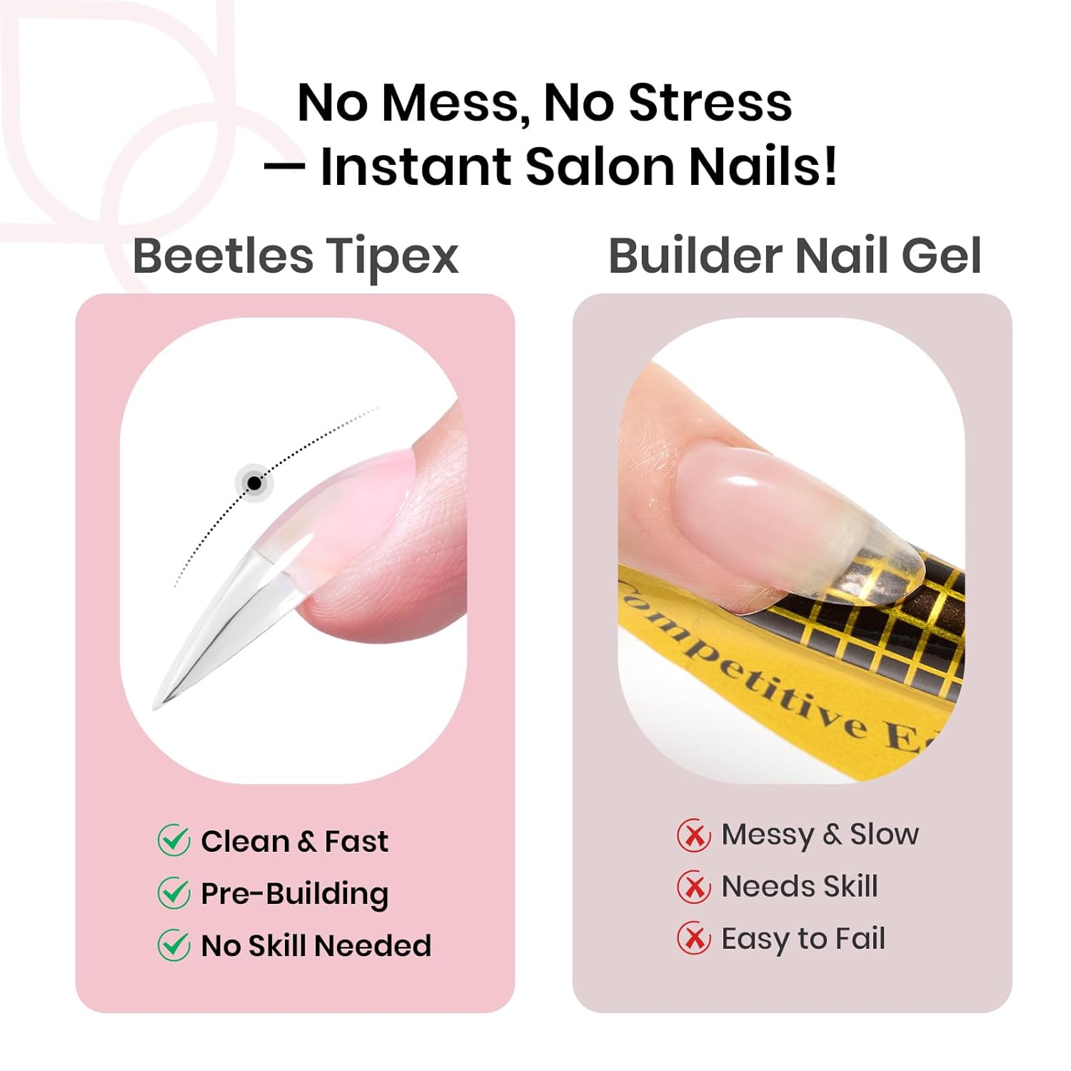 Thumbnail 2 de Beetles Tipex Instant Apex Nail Tips, Stiletto Medium – 16 Sizes, 192pcs