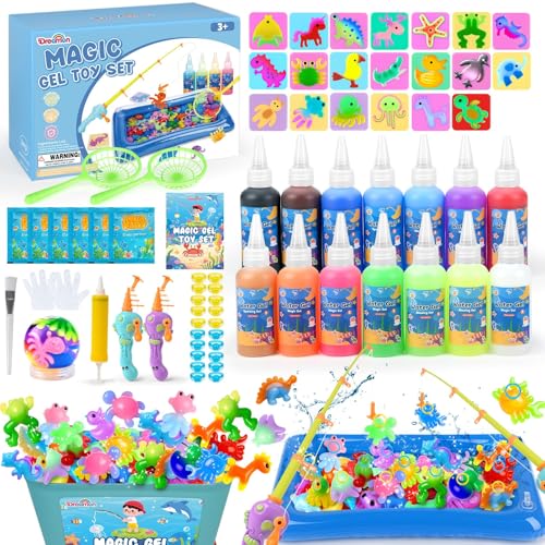 Detalle de Dreamon Aqua Gelz Set 71 pezzi: Monsteri Gel Colorati, Canne da Pesca e Ocean World da creare