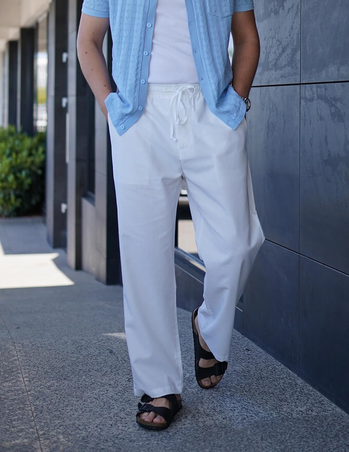 Thumbnail 2 de COOFANDY Men's Linen Pants: Lightweight, Relaxed-Fit Beach-Ready Trousers