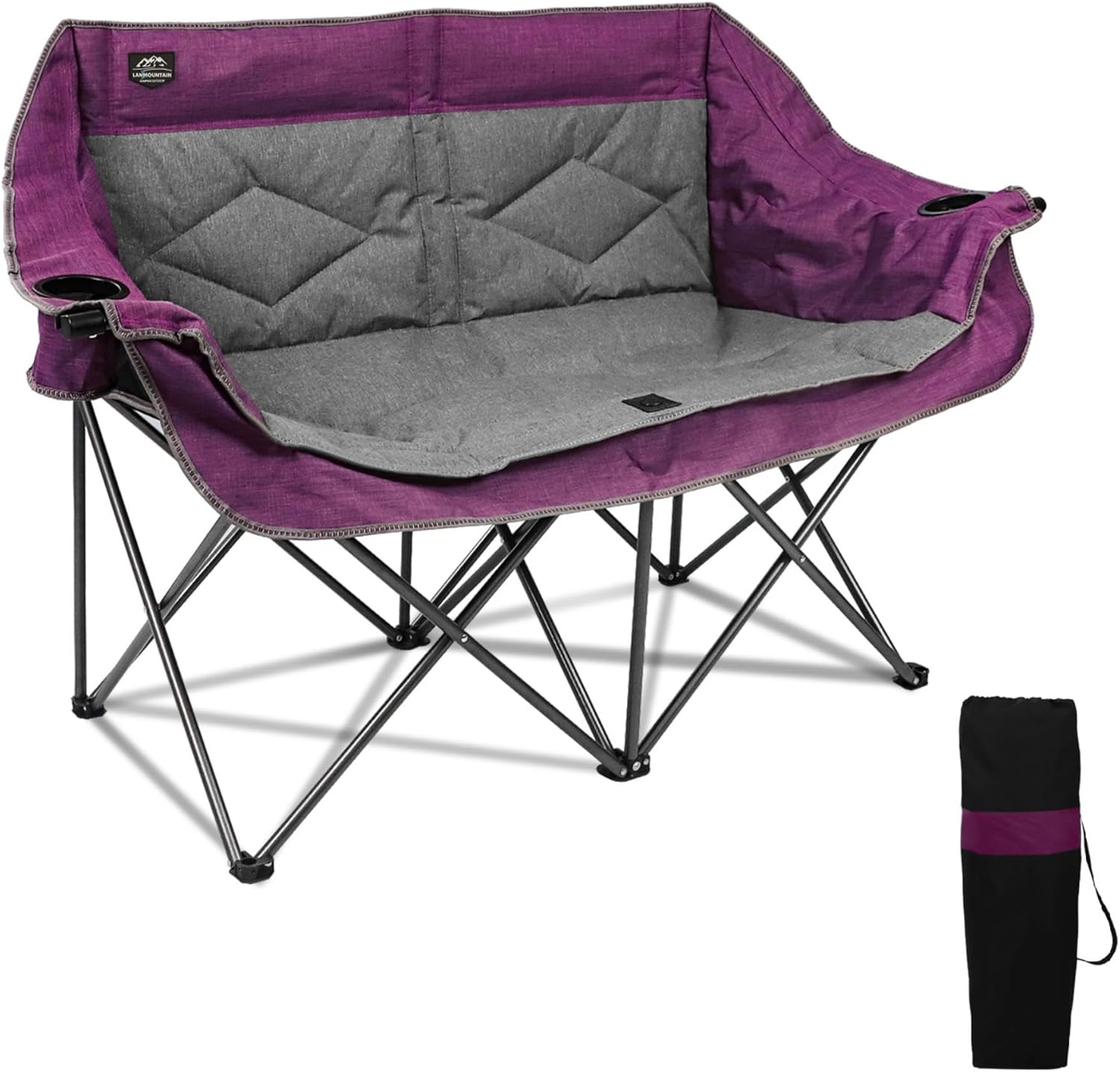Thumbnail 4 de LANMOUNTAIN Folding Loveseat Camping Chair