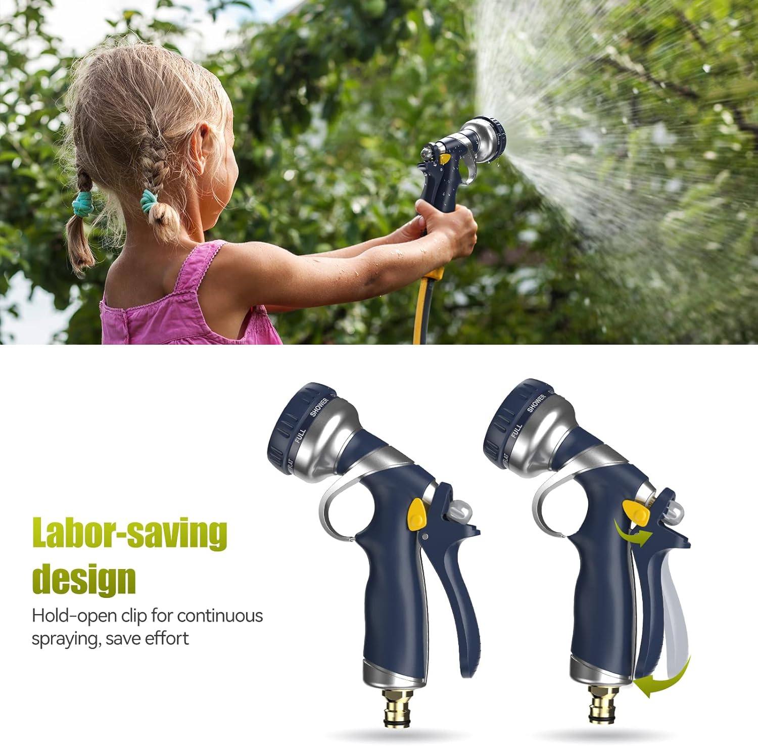 Thumbnail 3 de VOXON heavy-duty metal hose pipe spray gun with 8 adjustable spray patterns