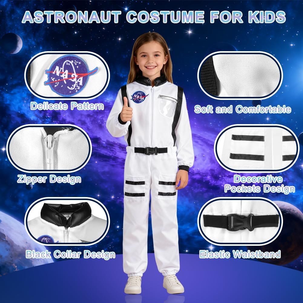 Detalle 2 de BSBUY 5276991 astronautenkostuum voor kinderen, maat 120, met helm