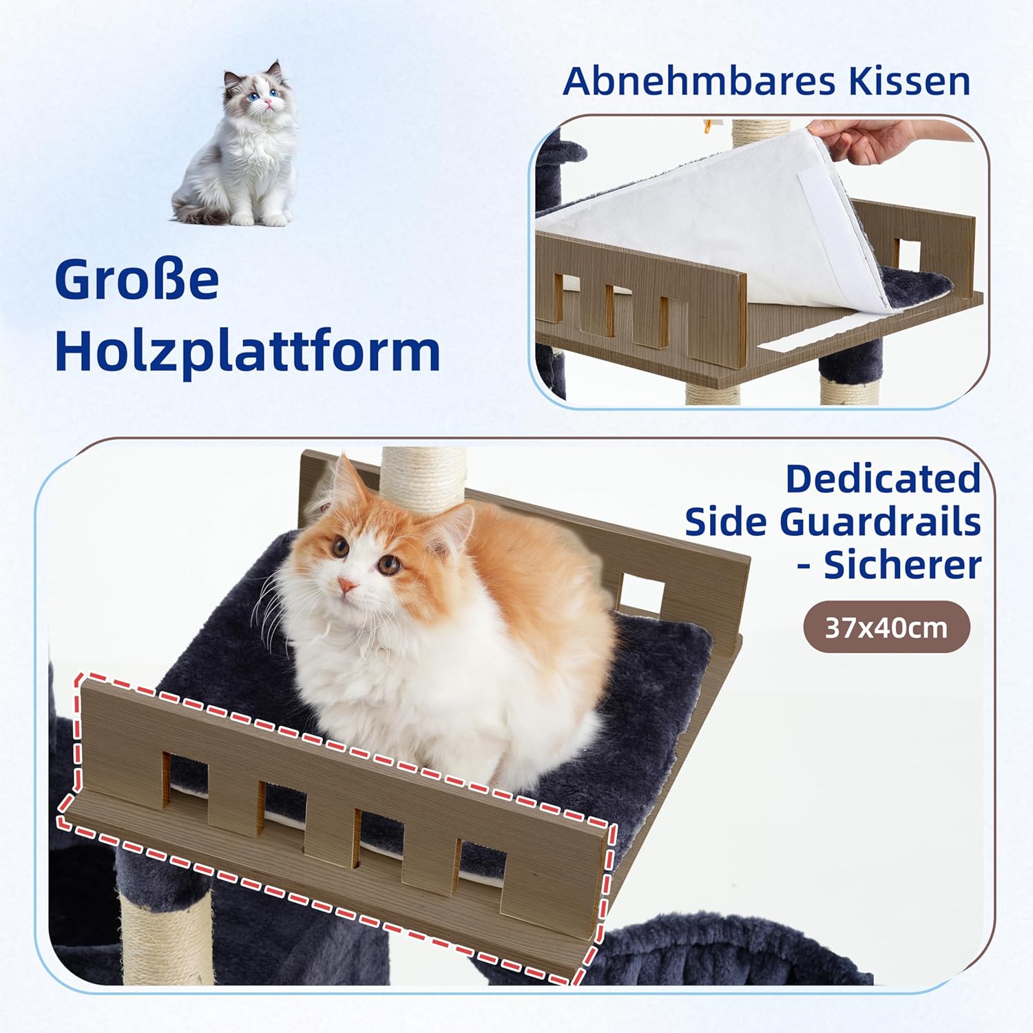 Thumbnail 1 de Gitelsnour Großer Kratzbaum für Innenbereich – stabil, robust und vielseitig