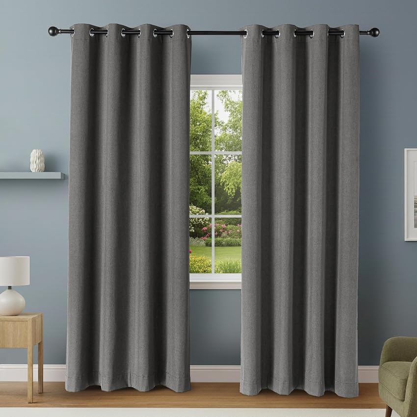 Detalle de Amazon Basics Cortinas 100% Opacas 132 x 244 cm 🏡