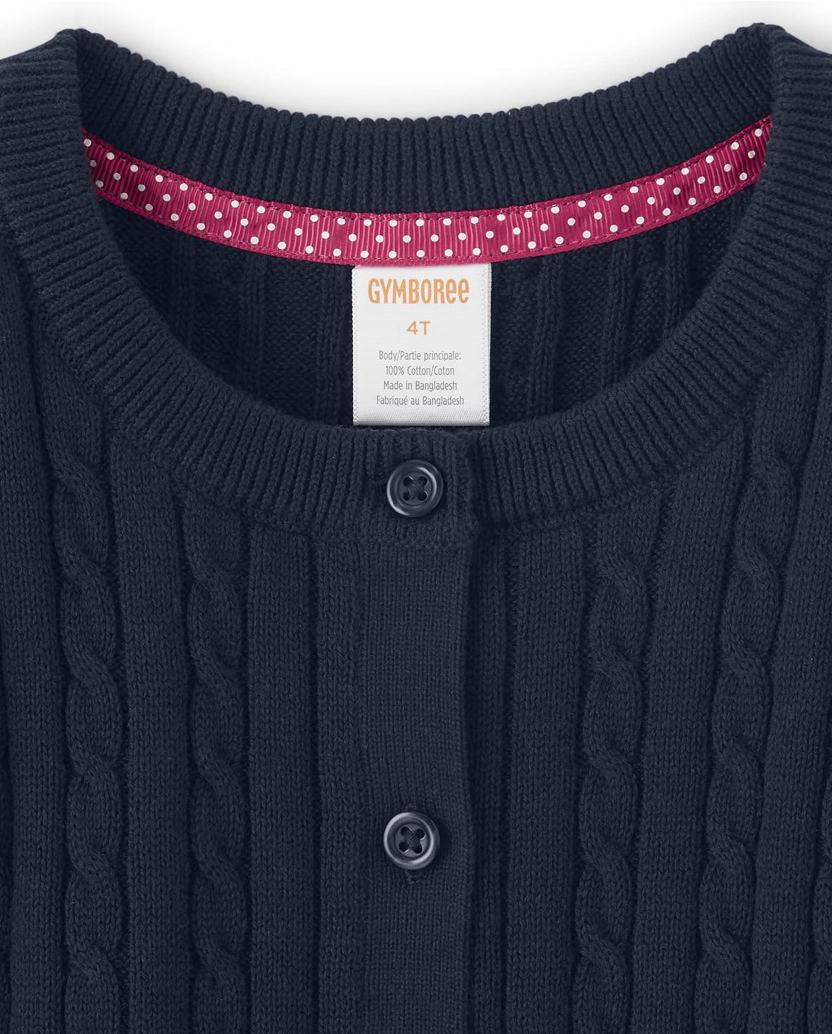 Detalle 1 de Gymboree 3045458 Girls’ Long-Sleeve Cable-Knit Button-Front Cardigan