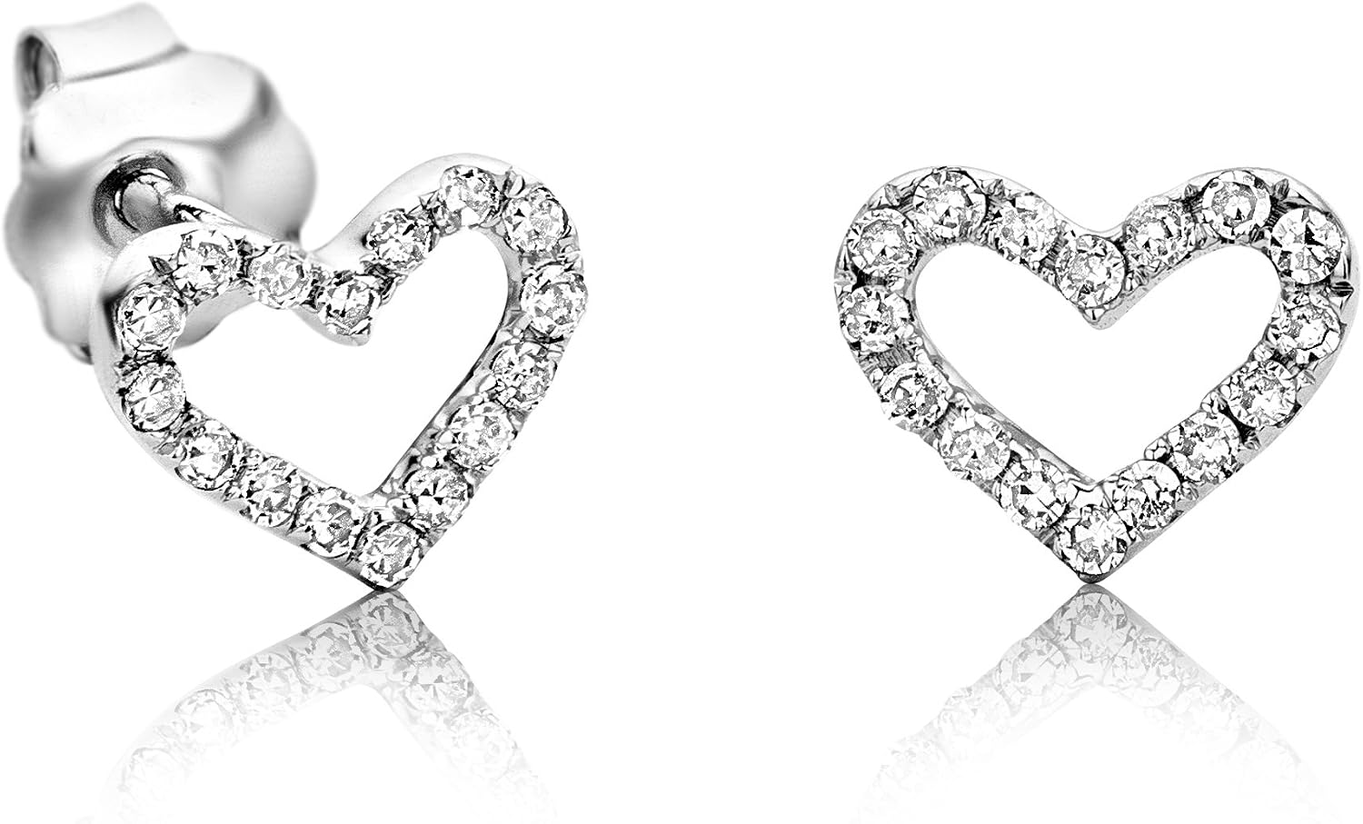 Detalle de Orovi orecchini donna Oro 9Kt con Diamanti – bianco, fatti a mano