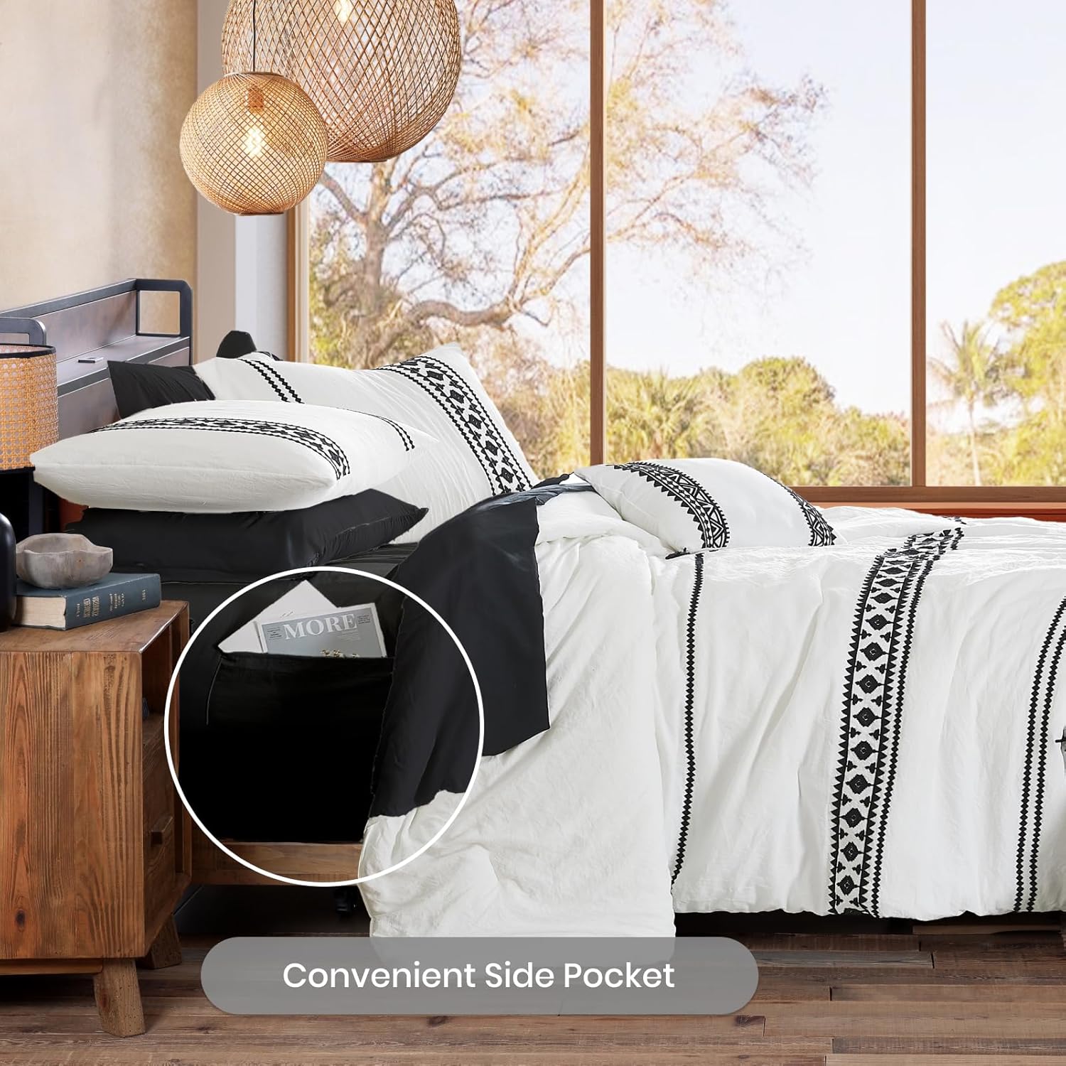 Detalle 2 de MaiRêve Embroidery Comforter Set Queen 90x90