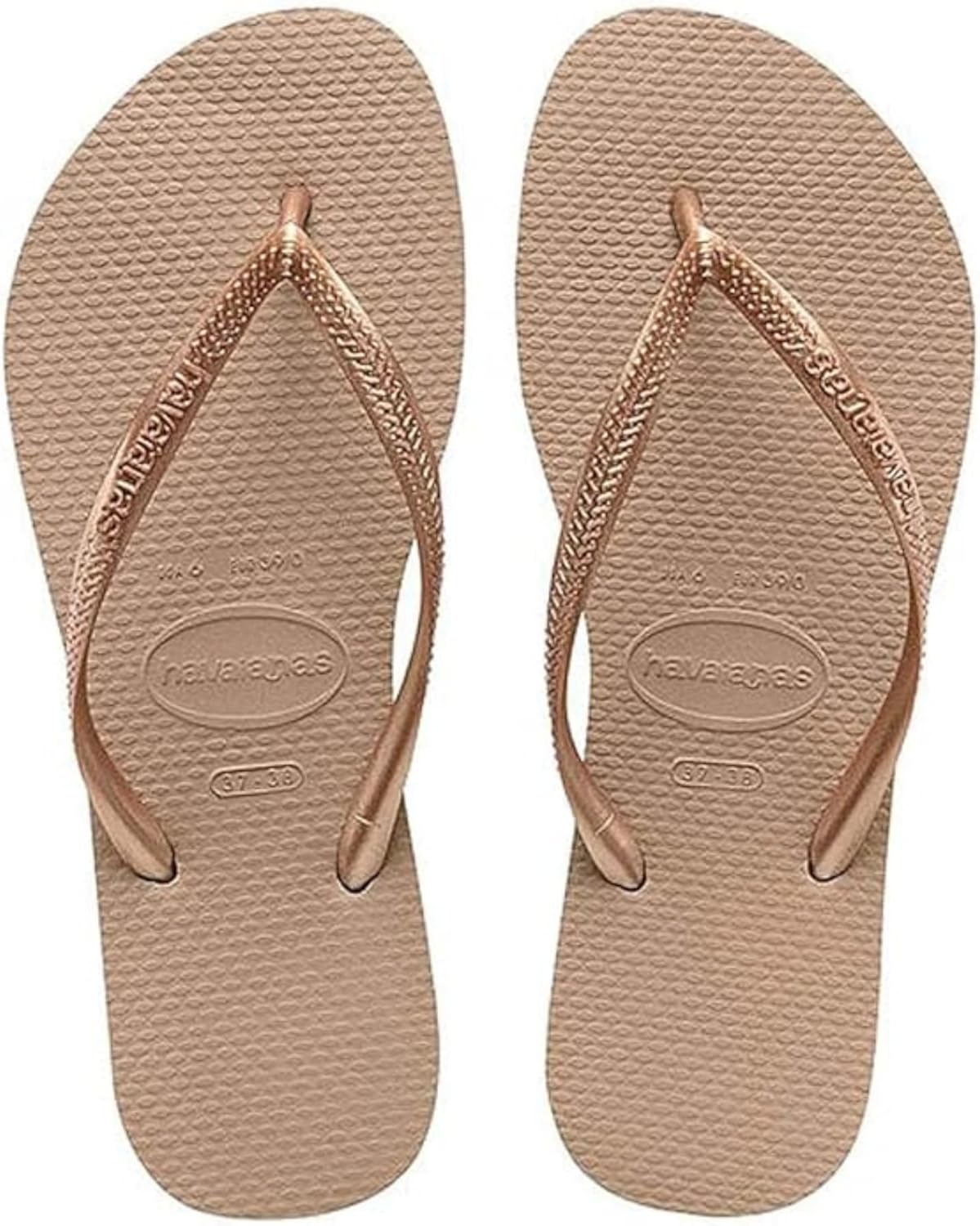 Detalle de Havaianas Slim Damen-Badelatschen mit texturierter Sohle für Grip und Halt