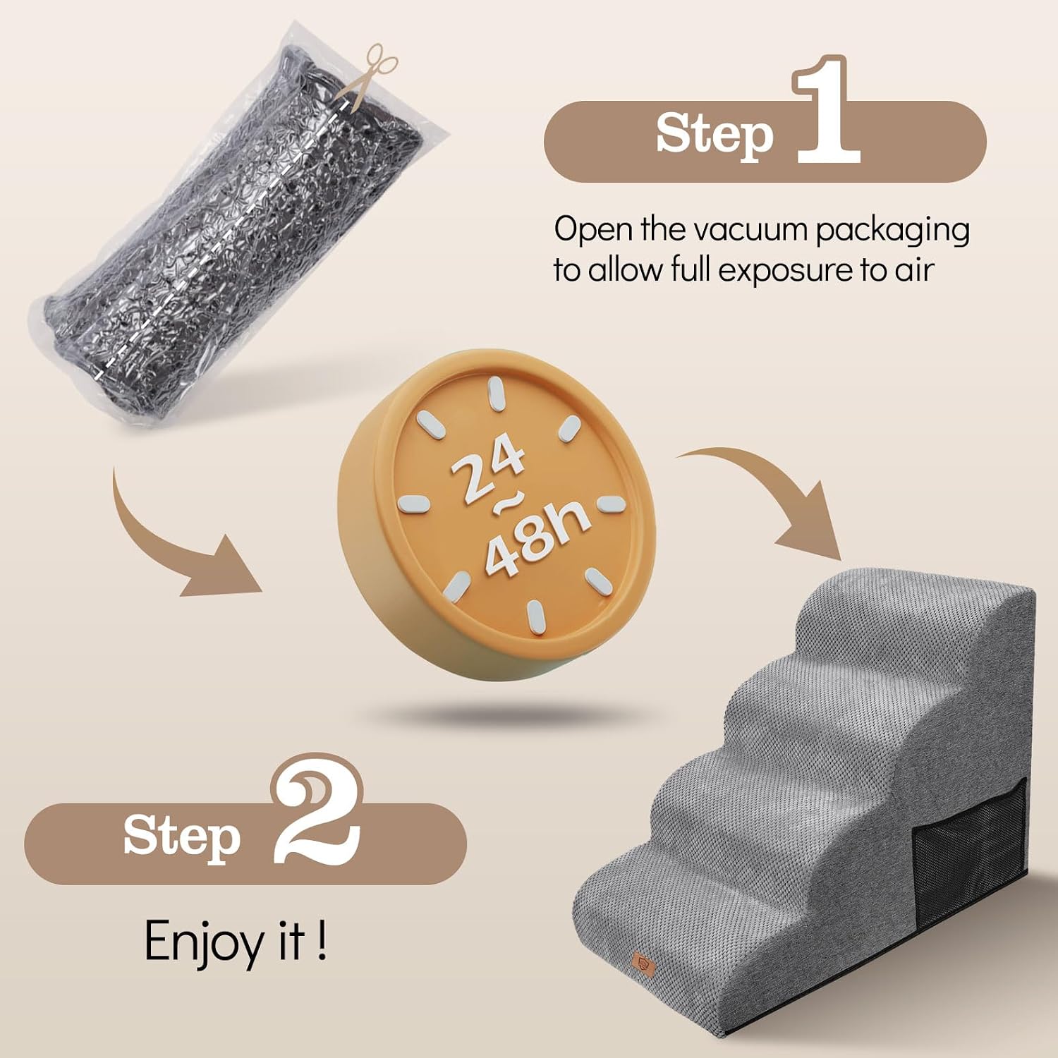 Thumbnail 6 de Dog steps for sofa, Pawchop 4-Step 73cm