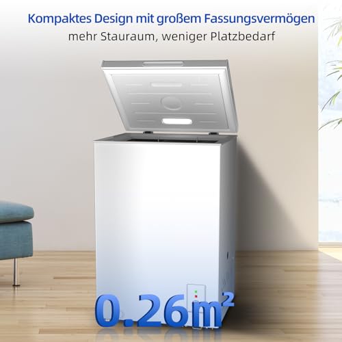 Detalle de CHiQ Gefriertruhe 99 L Freistehend mit LED – kompakt, zuverlässig und leise