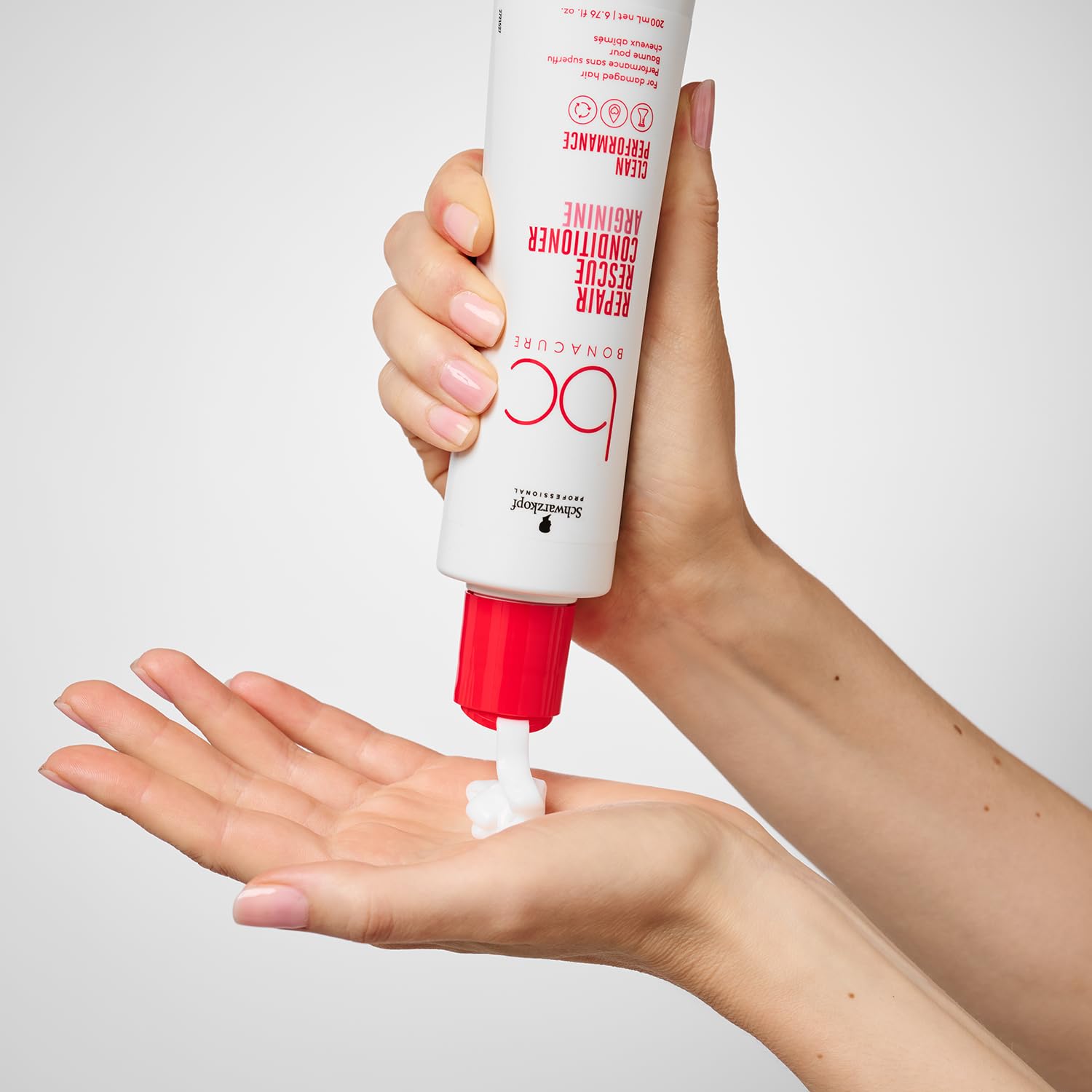 Detalle de Schwarzkopf Professional Bonacure Repair Rescue Conditioner für strapaziertes Haar – veganer Komplex mit Arginin, 200 ml