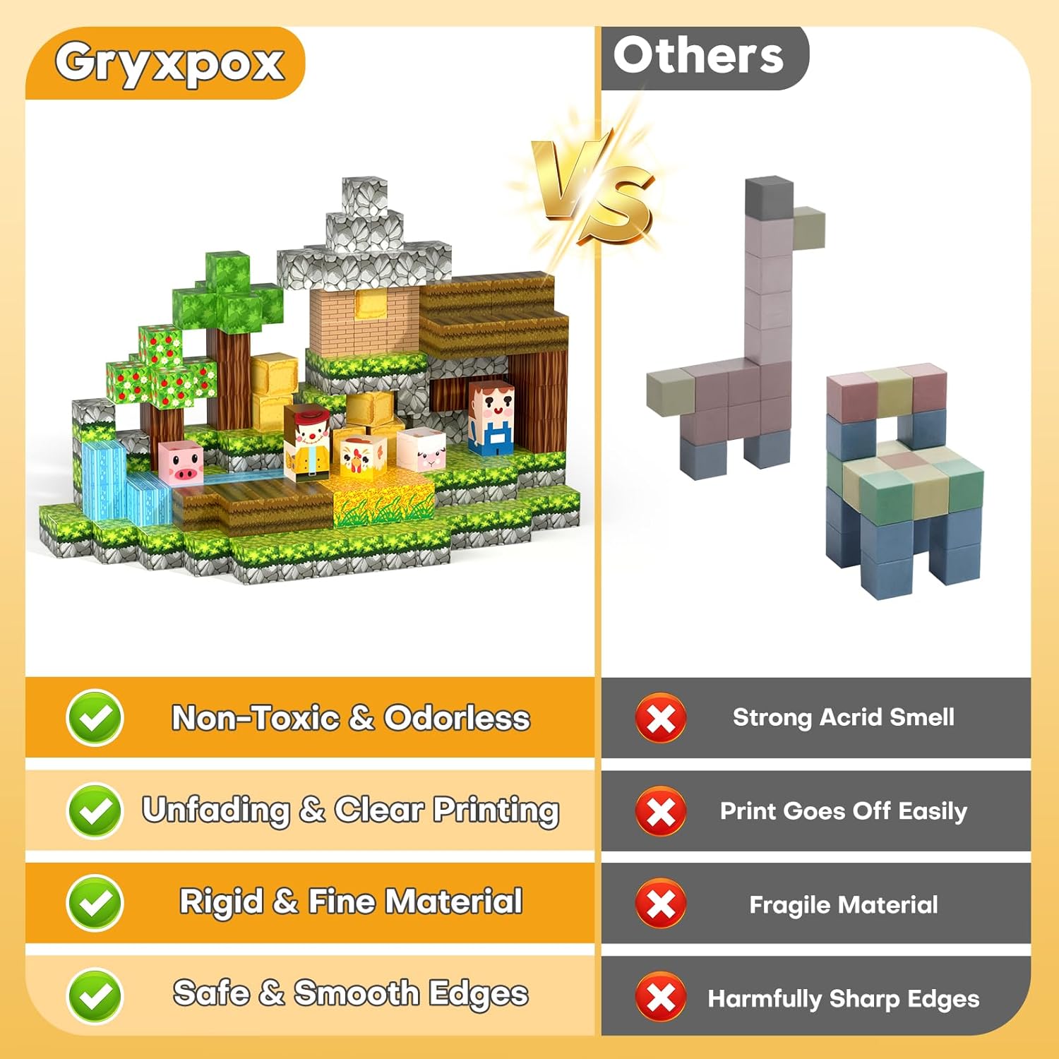 Thumbnail 4 de Gryxpox Blocs Magnétiques – Monde d'Aventure : Tuiles Magnétiques pour Enfants 4–8 ans