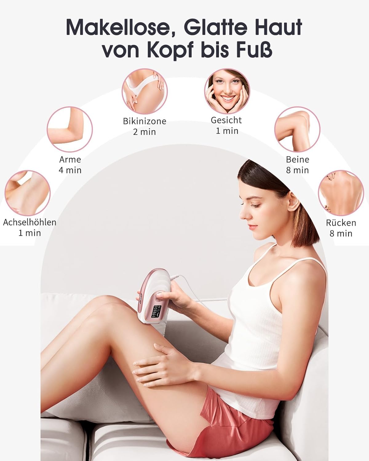 Thumbnail 3 de Haarlosy IPL Gerät – Haarentfernung mit Kühlfunktion TD005, 999.900 Lichtimpulse, 5 Energiestufen