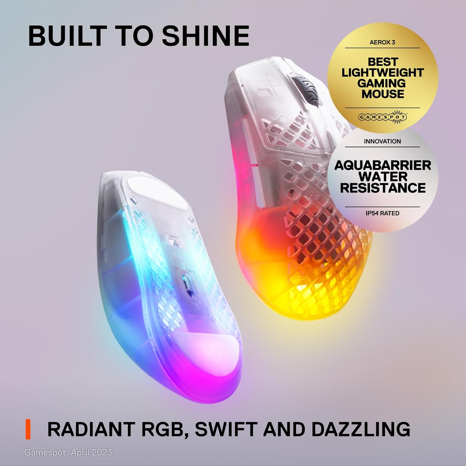 Thumbnail 1 de SteelSeries Aerox 3 Wireless Ghost - Raton Gaming 18K DPI 🖱