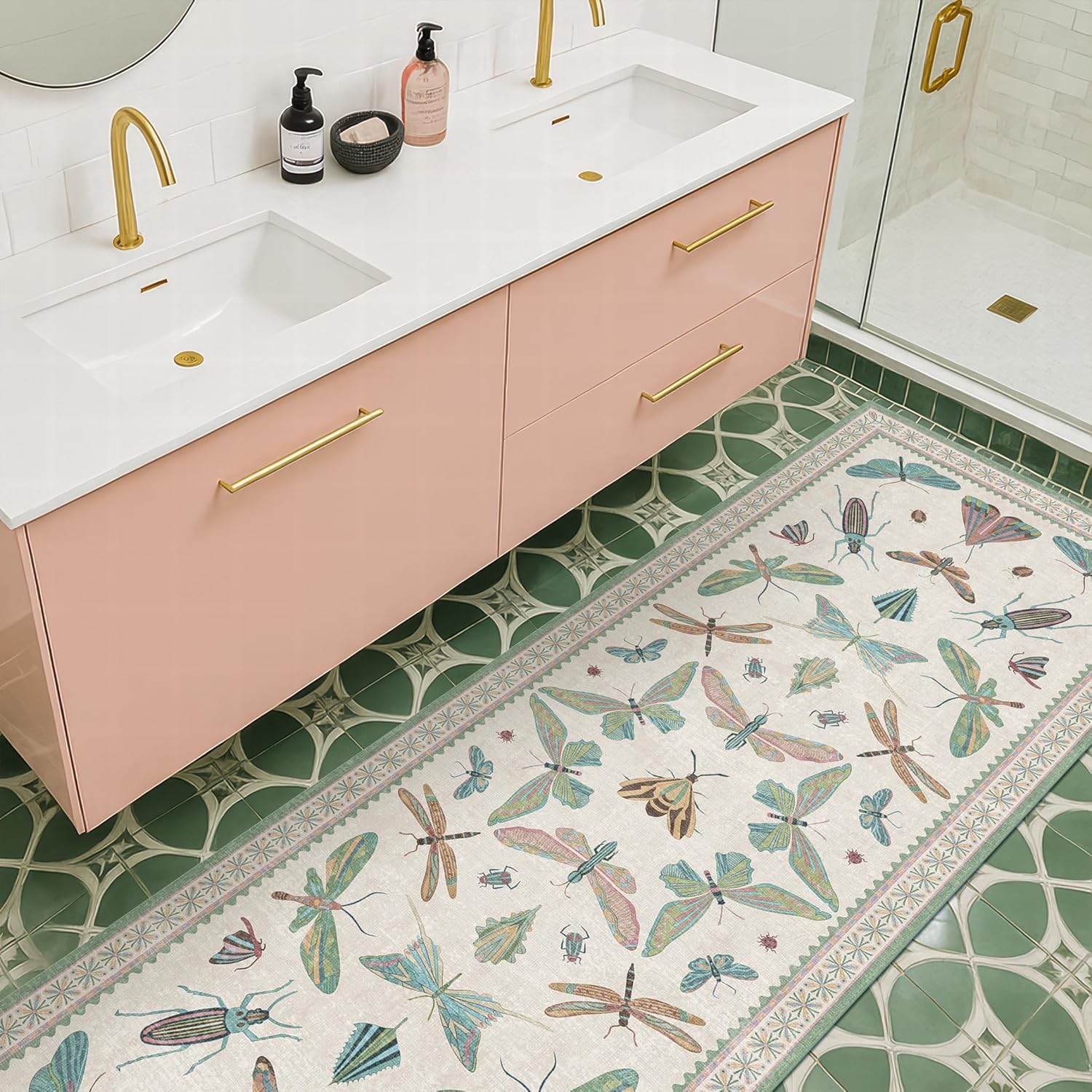Thumbnail 5 de Hazo Haus Mint Green Washable Rug 2x4