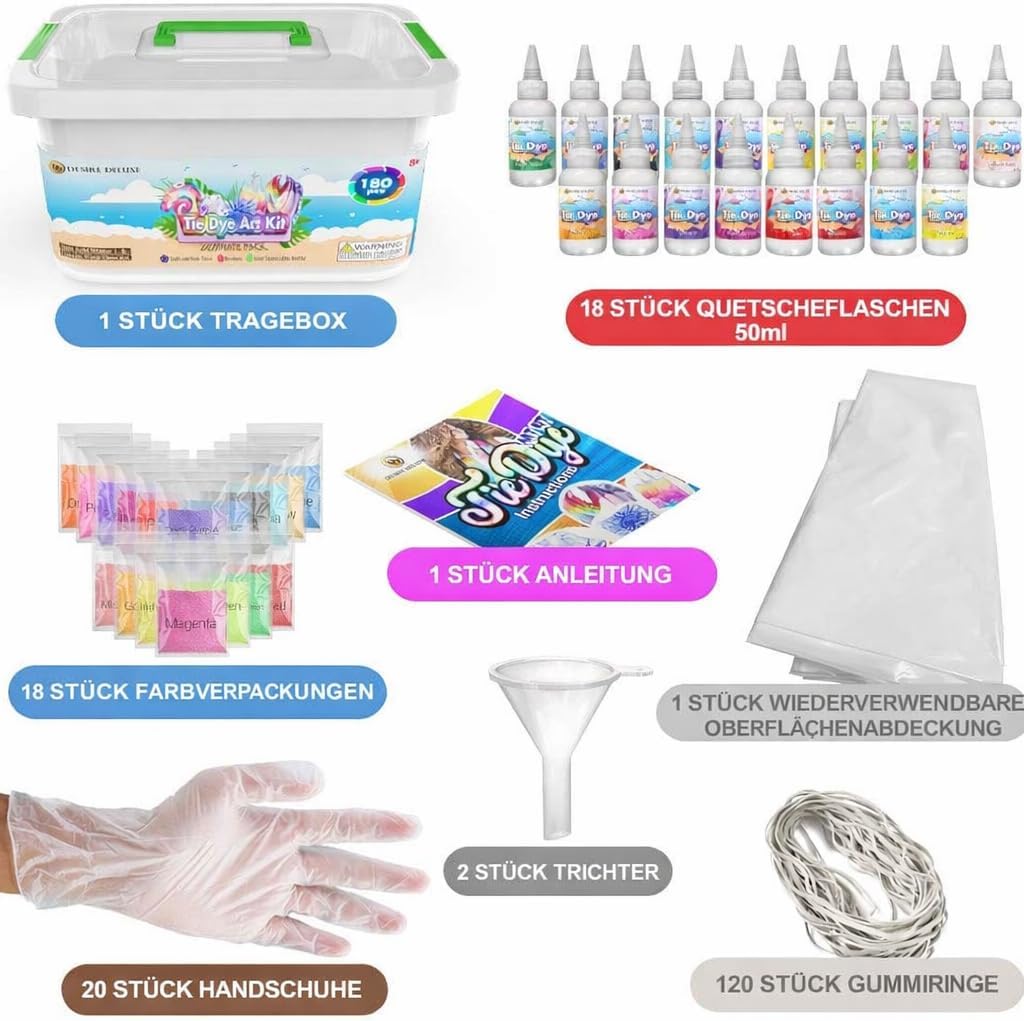 Detalle de Desire Deluxe Tie Dye Kit 18 Farben