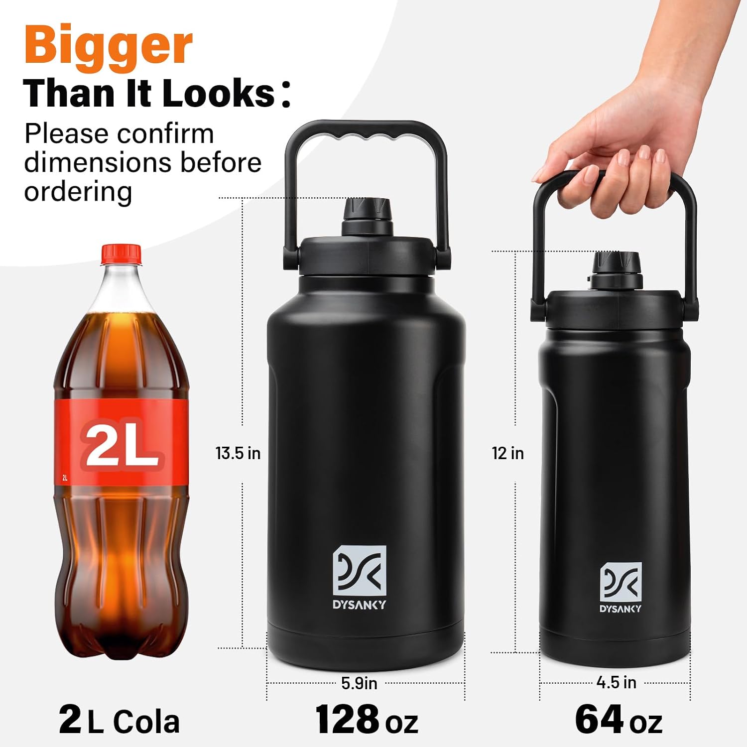 Detalle 1 de DYSANKY Insulated Water Bottle 64 oz