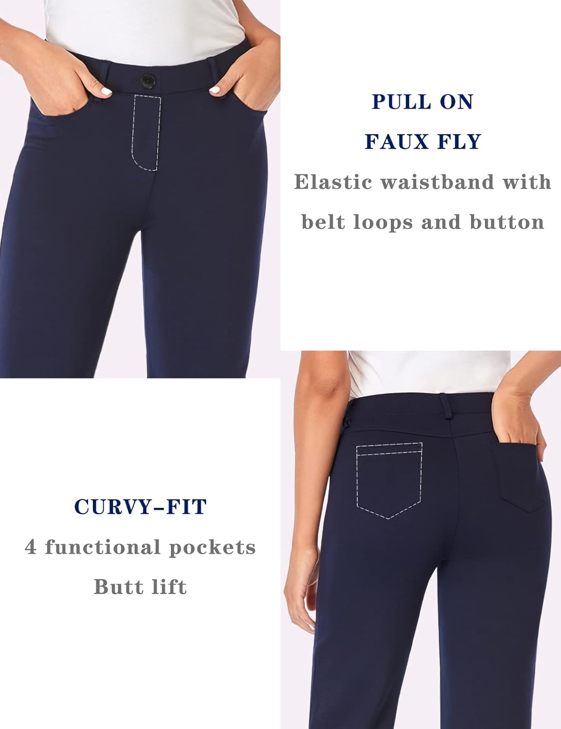 Thumbnail 4 de Tapata Women's Stretchy Bootcut Dress Pants 30" 📐