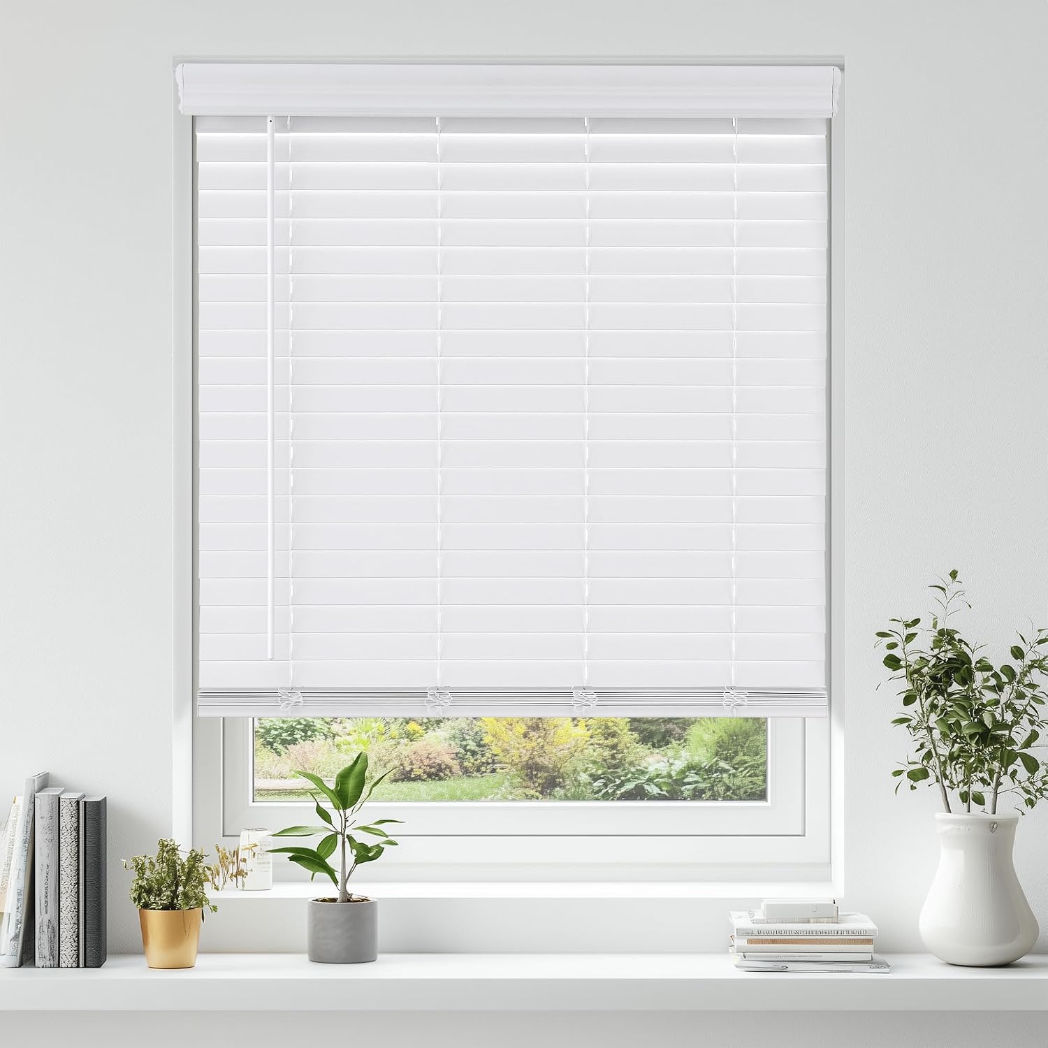 Thumbnail 4 de AOSKY 2 Inch Cordless Faux Wood Blinds — Inside/Outside Mount, 34" W x 60" H