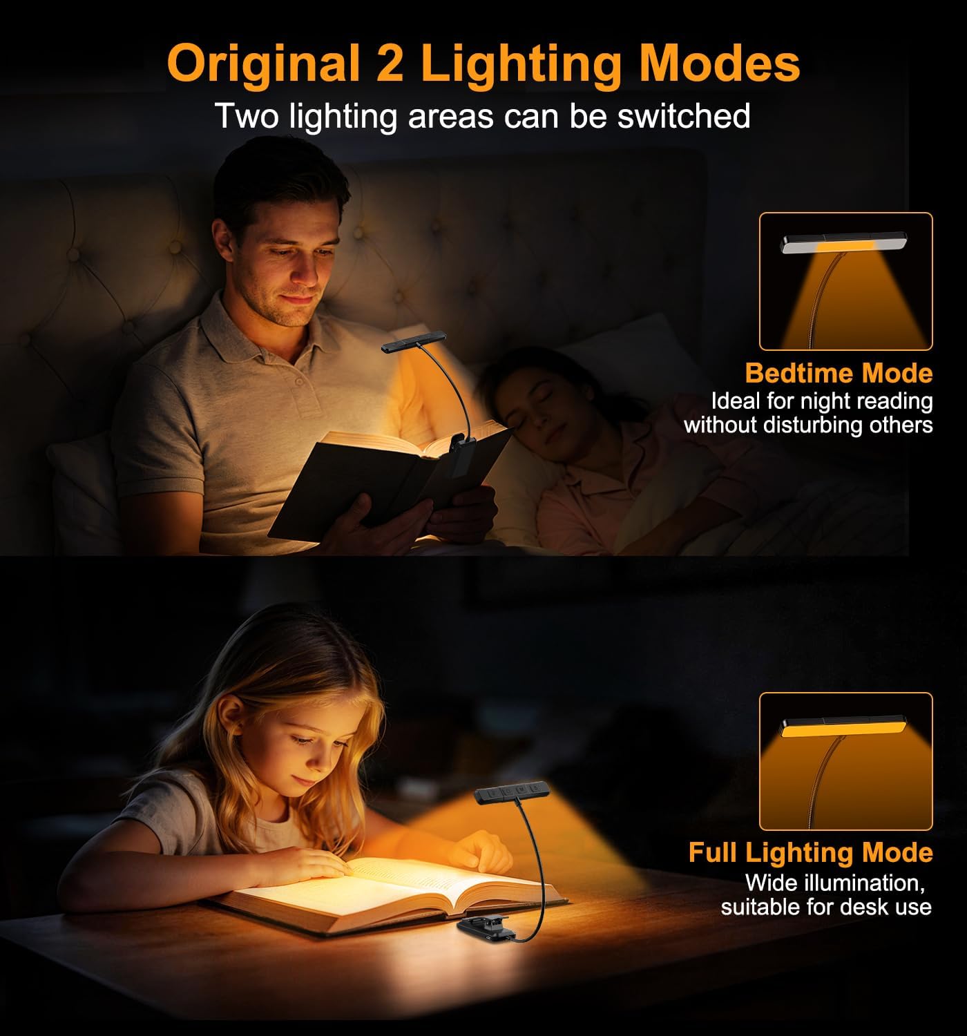 Thumbnail 2 de Gritin 2026 Gen 2 Book Light for Reading – Eye-Caring 32 LED Clip-On Lamp