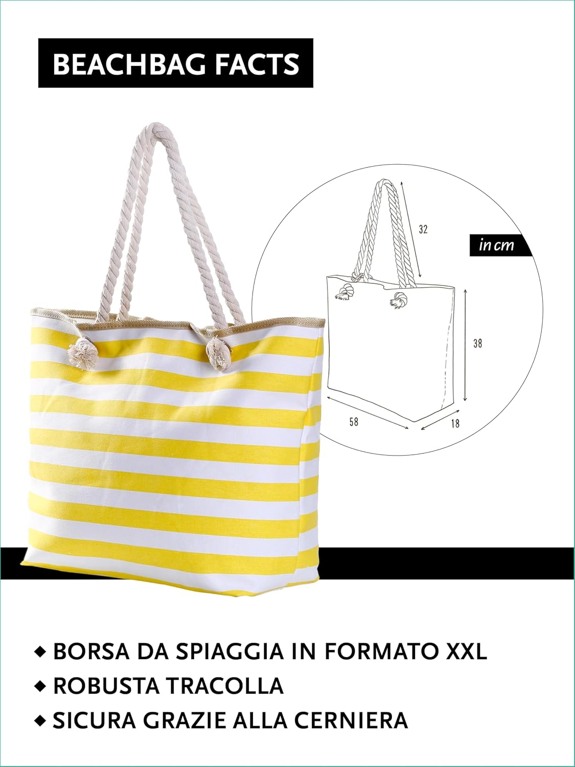 Thumbnail 1 de DonDon DonDon Grande shopper idrorepellente 58x38x18