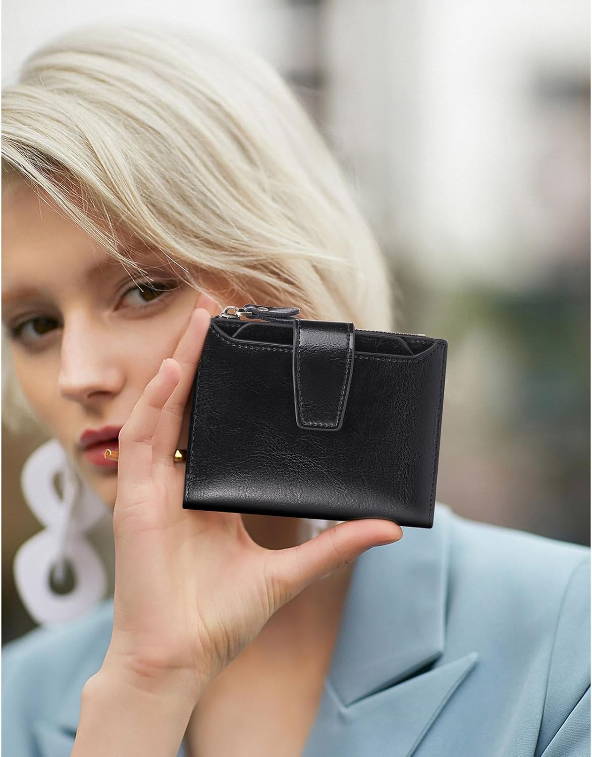 Thumbnail 6 de SENDEFN RFID Leather Small Bi-fold Wallet 5.12
