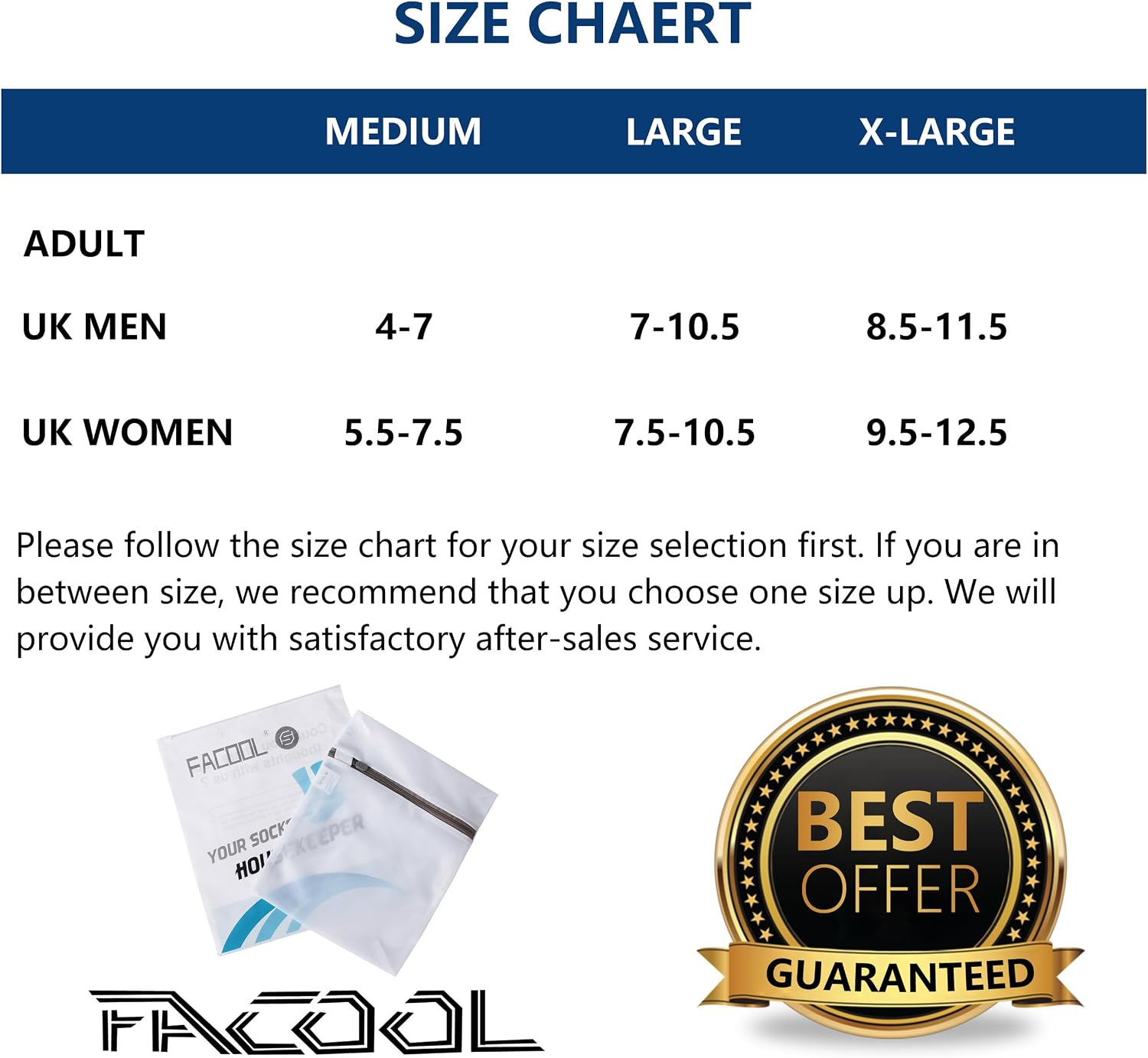 Thumbnail 5 de Facool Diabetic Socks M/L/XL 6 pairs