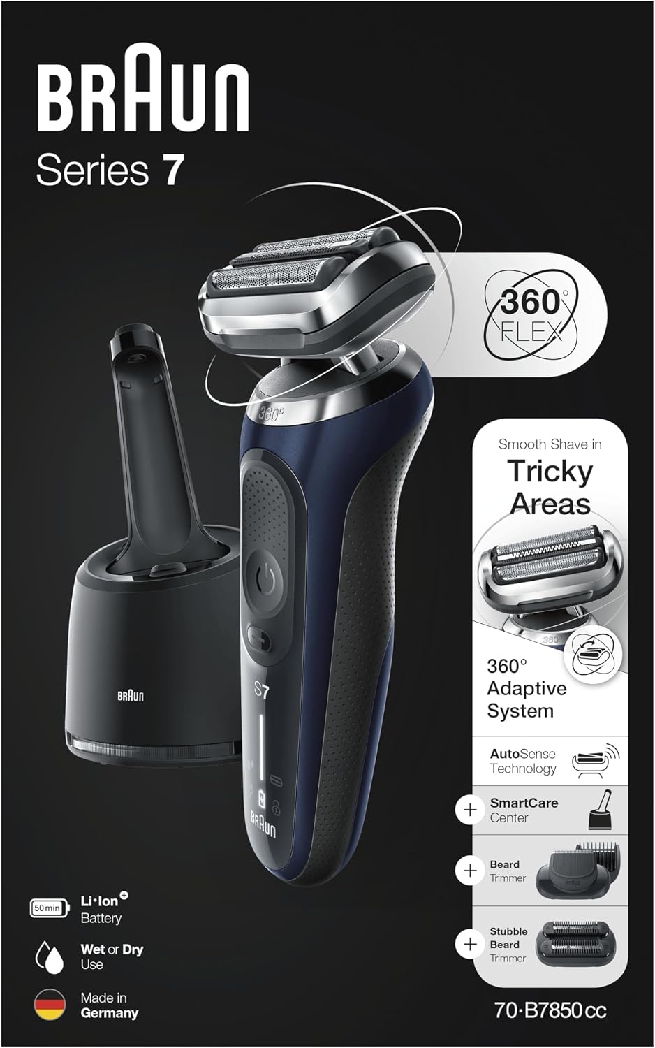 Thumbnail 6 de Braun Series 7 70-B7850cc Electric Shaver for Men ⌛
