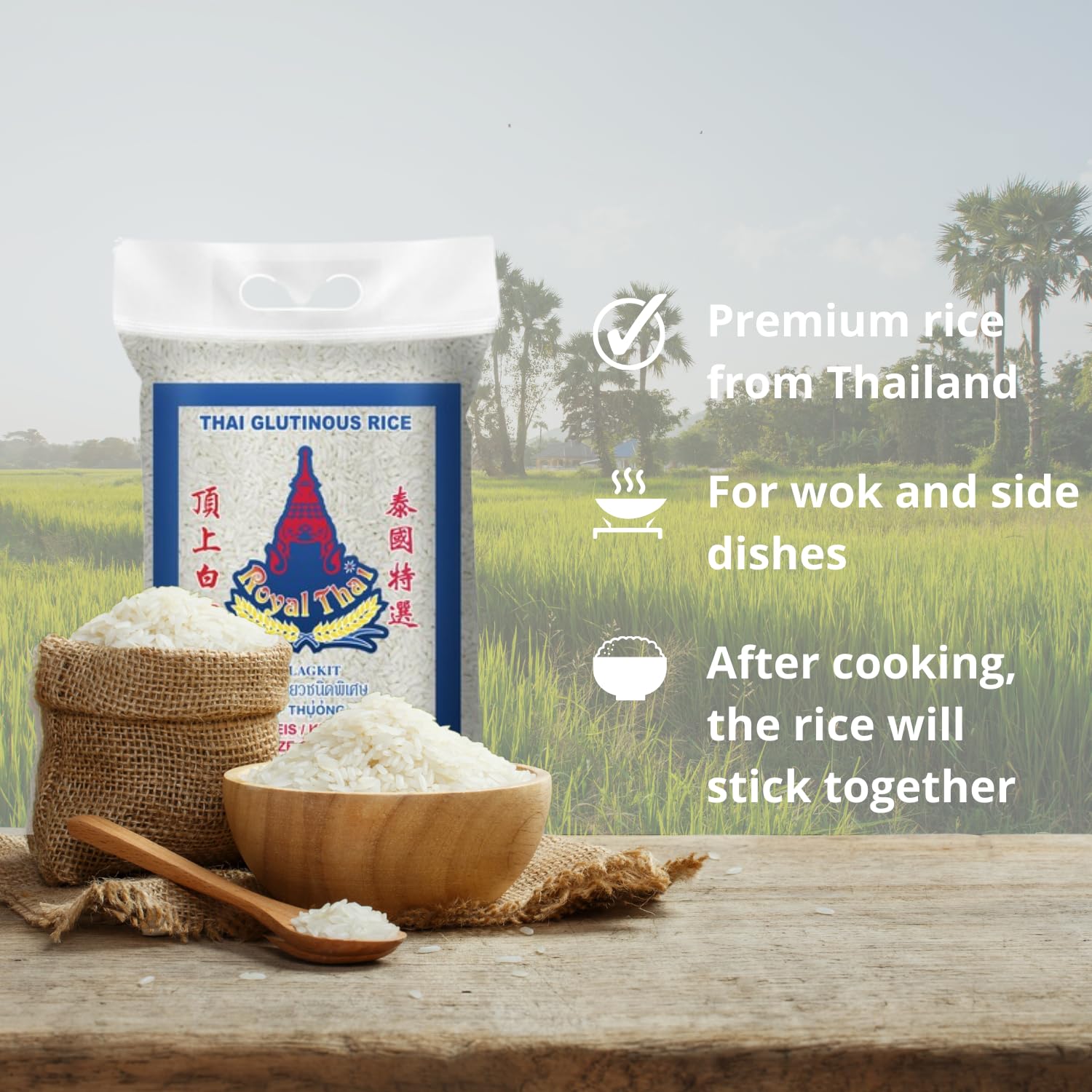 Detalle de ROYAL THAI RICE – Klebereis 1 x 1 kg