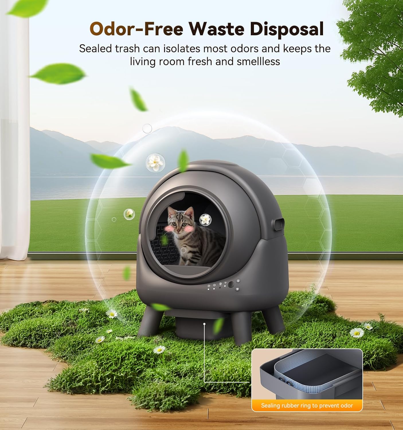 Detalle de FEELNEEDY 65L Automatic LitterBox for Multi-cats