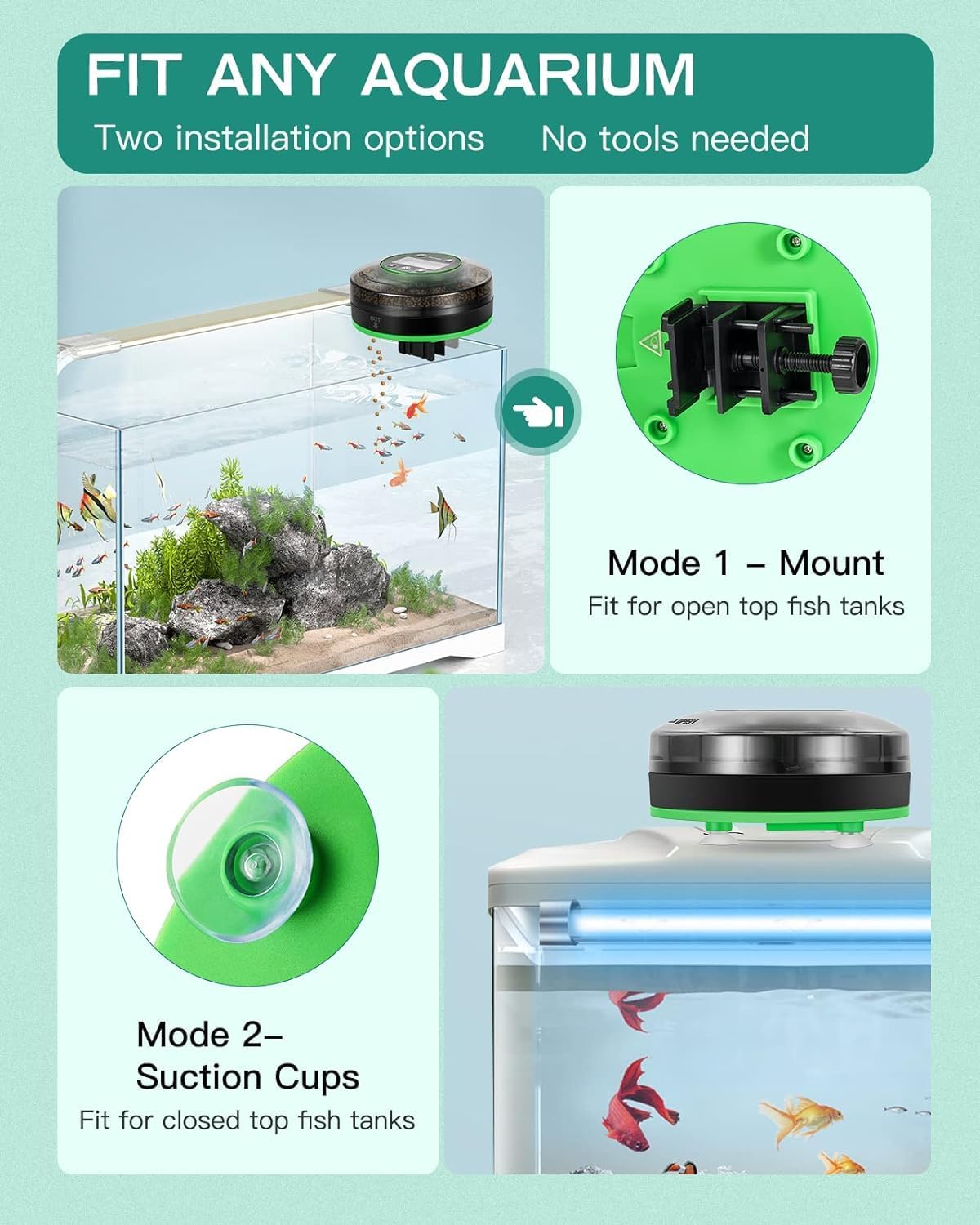 Detalle de Petbank Futterautomat Aquarium 16 FĂ€cher đŁ