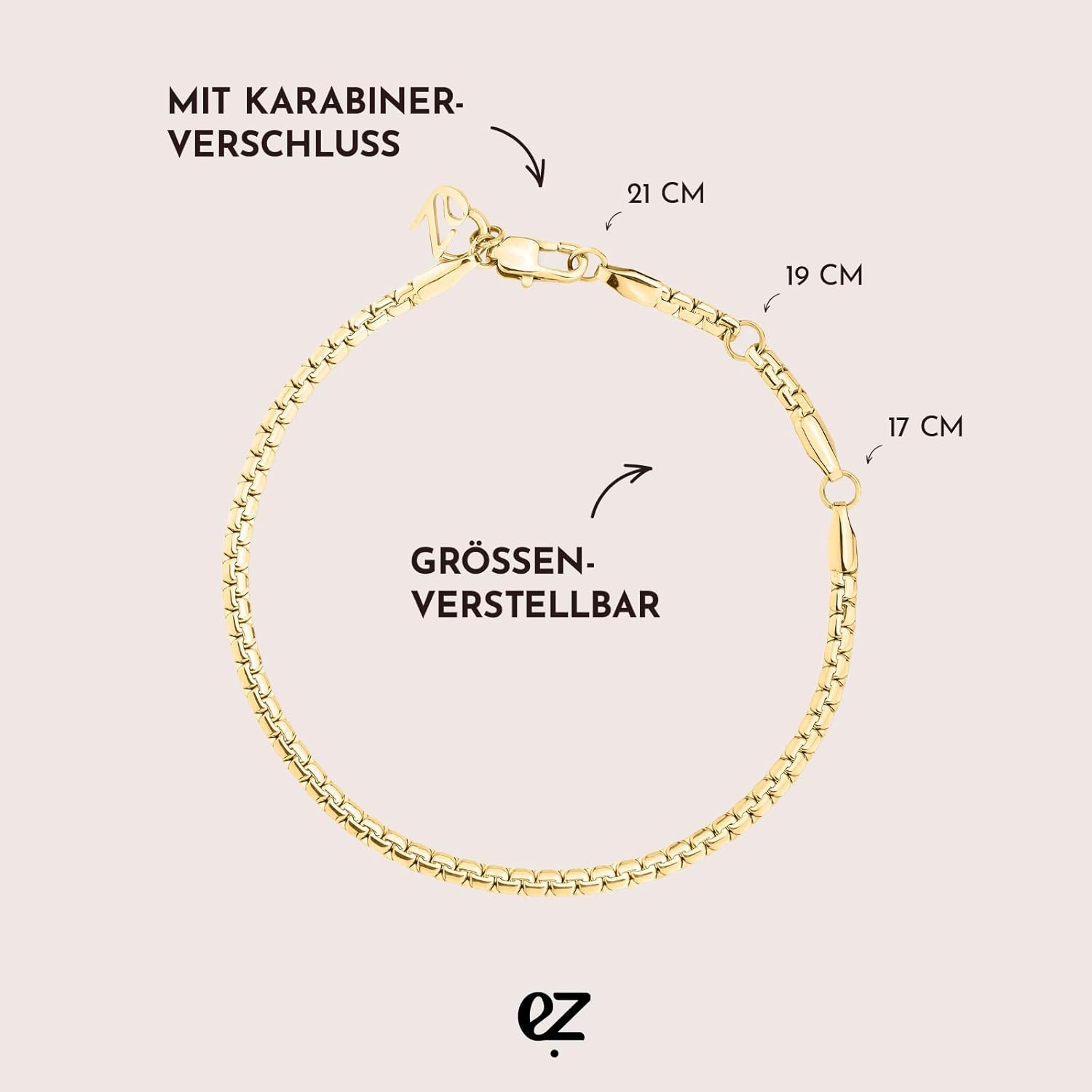 Thumbnail 4 de ECHTZEIT Armband aus Edelstahl – 21 cm lang | The Y-Sleek