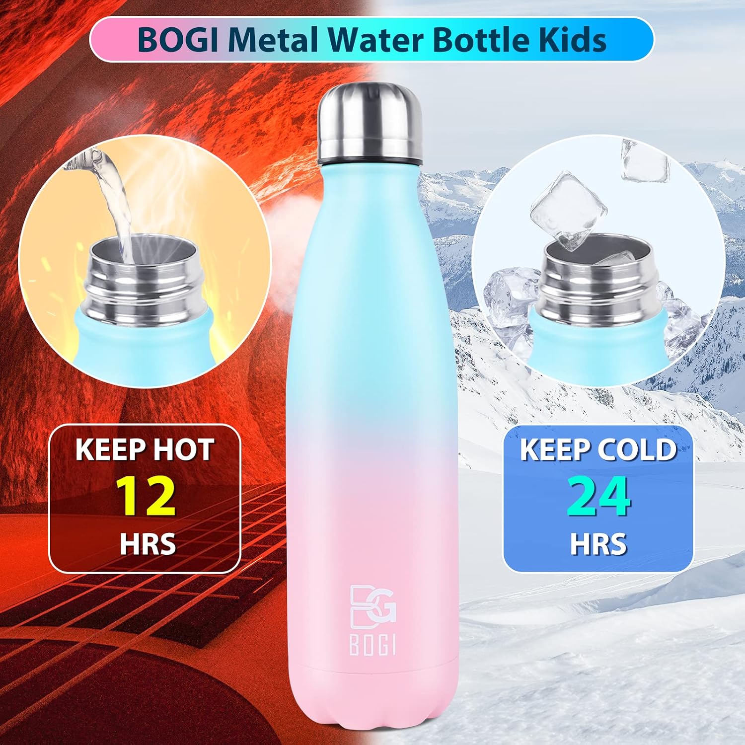 Detalle de BOGI insulated water bottle 500ml