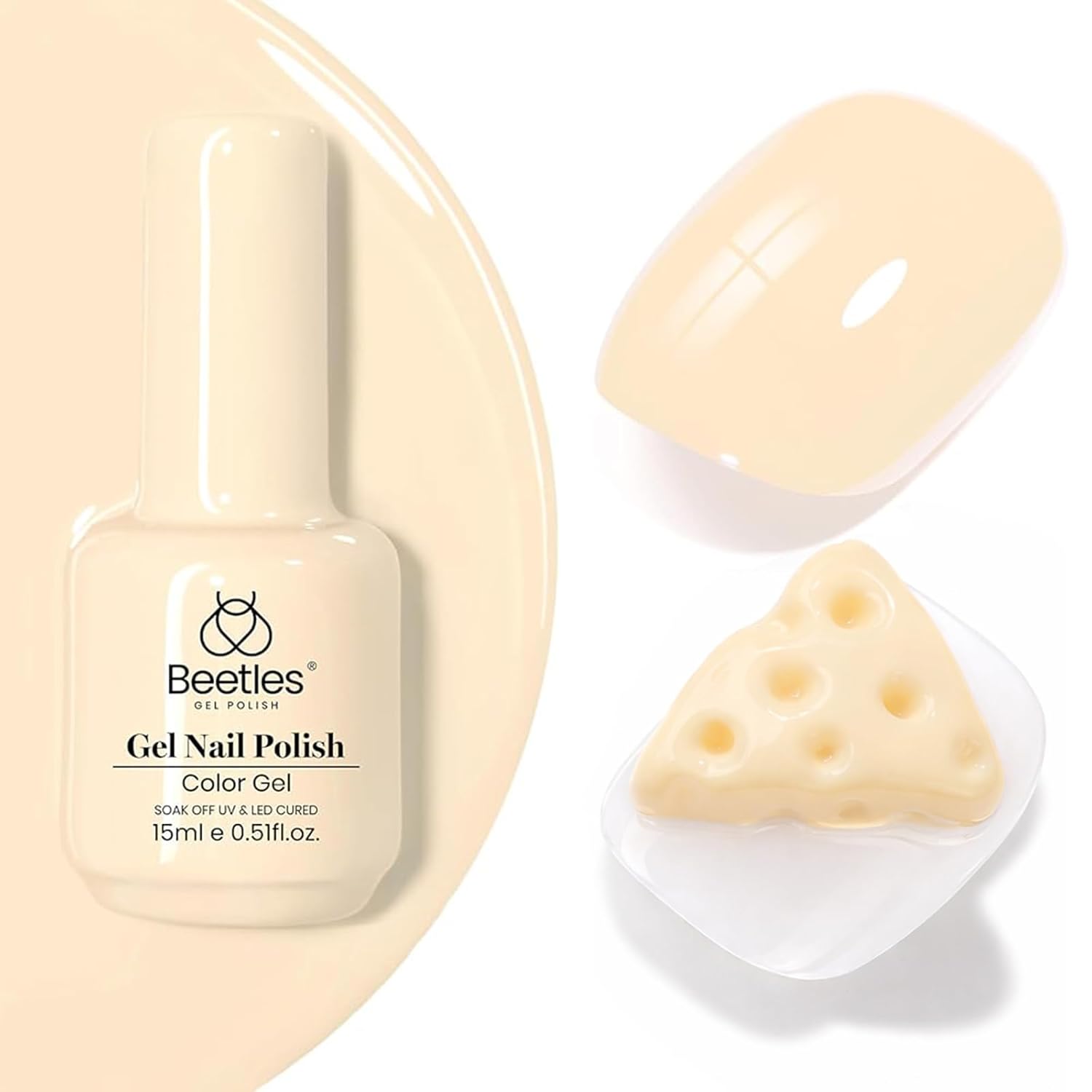 Thumbnail 6 de Beetles Black White Gel Polish Set (2 Pack, 15ml) for French Nails & DIY LED Manicures