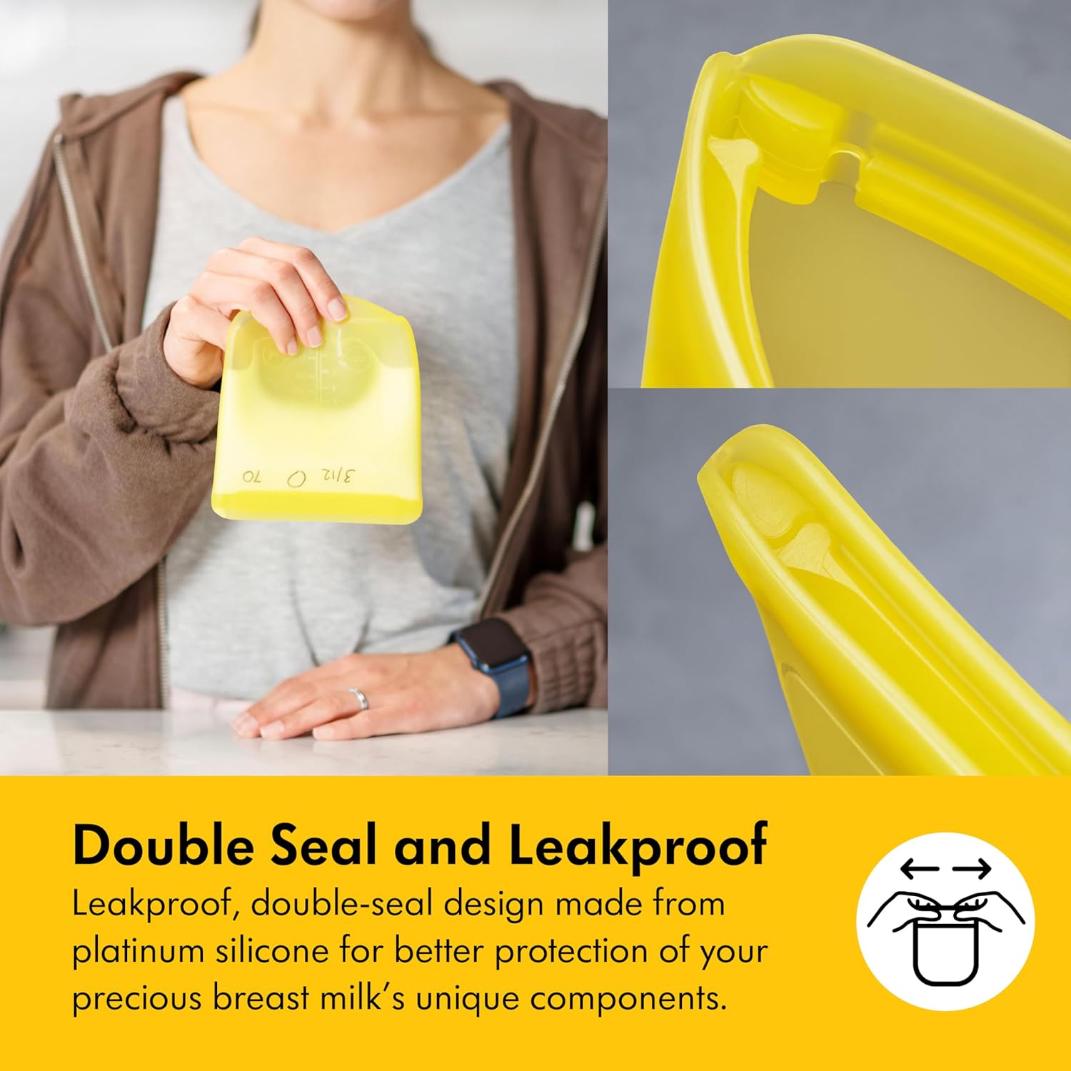 Thumbnail 3 de Medela Reusable 220 ml Breast Milk Storage Bags with Wide Opening and Double-Seal