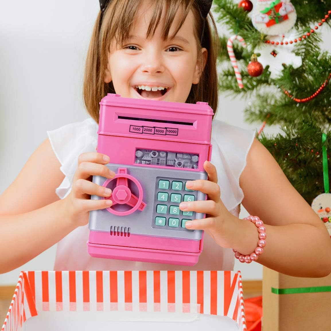 Thumbnail 1 de Highttoy HU-XI-201 elektronische kinderspaarpot met wachtwoord, geldinvoer en muntgleuf