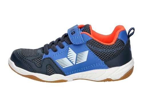 Detalle de Lico Kinder Sport Hallenturnschuh Marine Blau Orange - Größe 36 EU