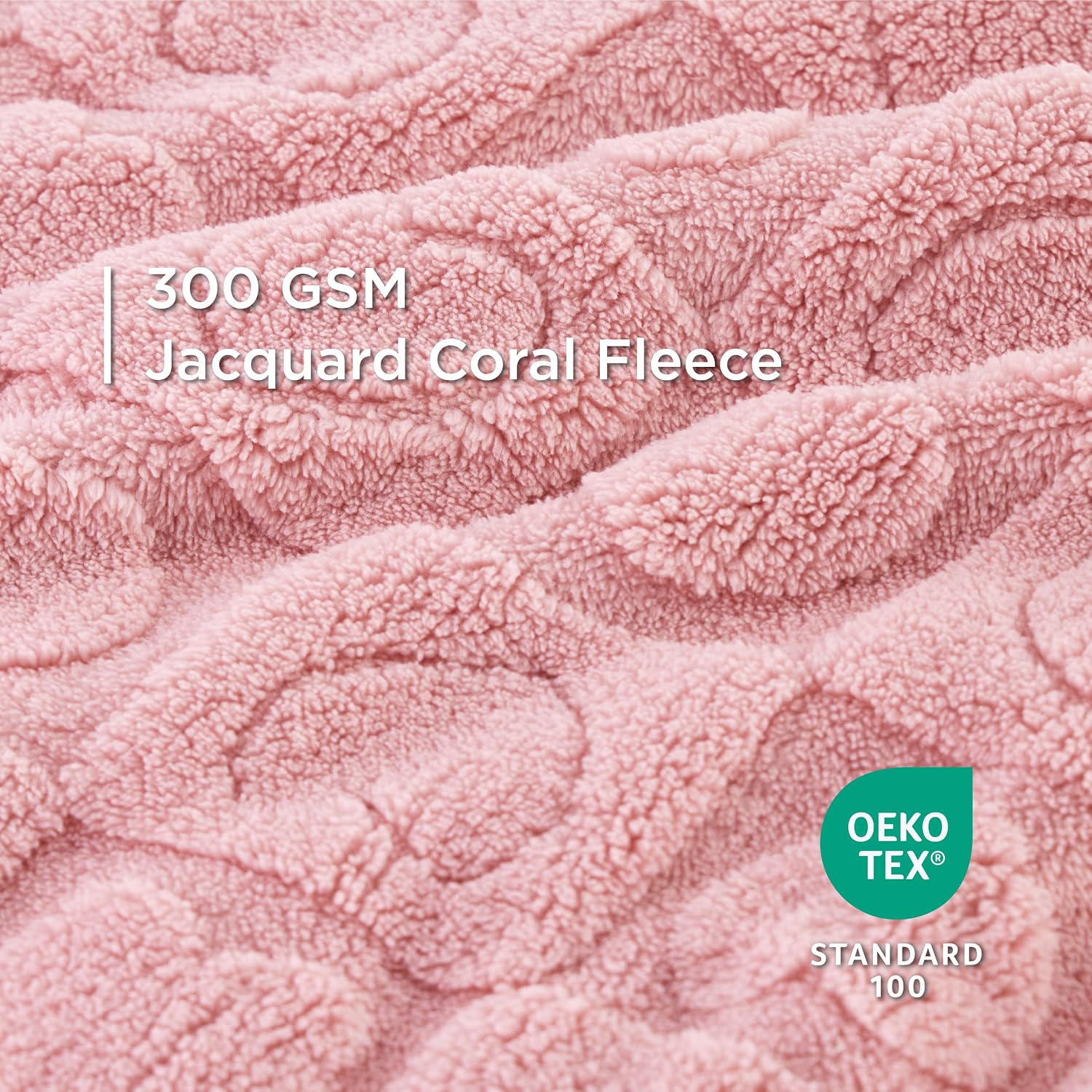 Detalle de Bedsure 25 x 35" Pink Heart Dog Blanket, 300 GSM Coral Fleece