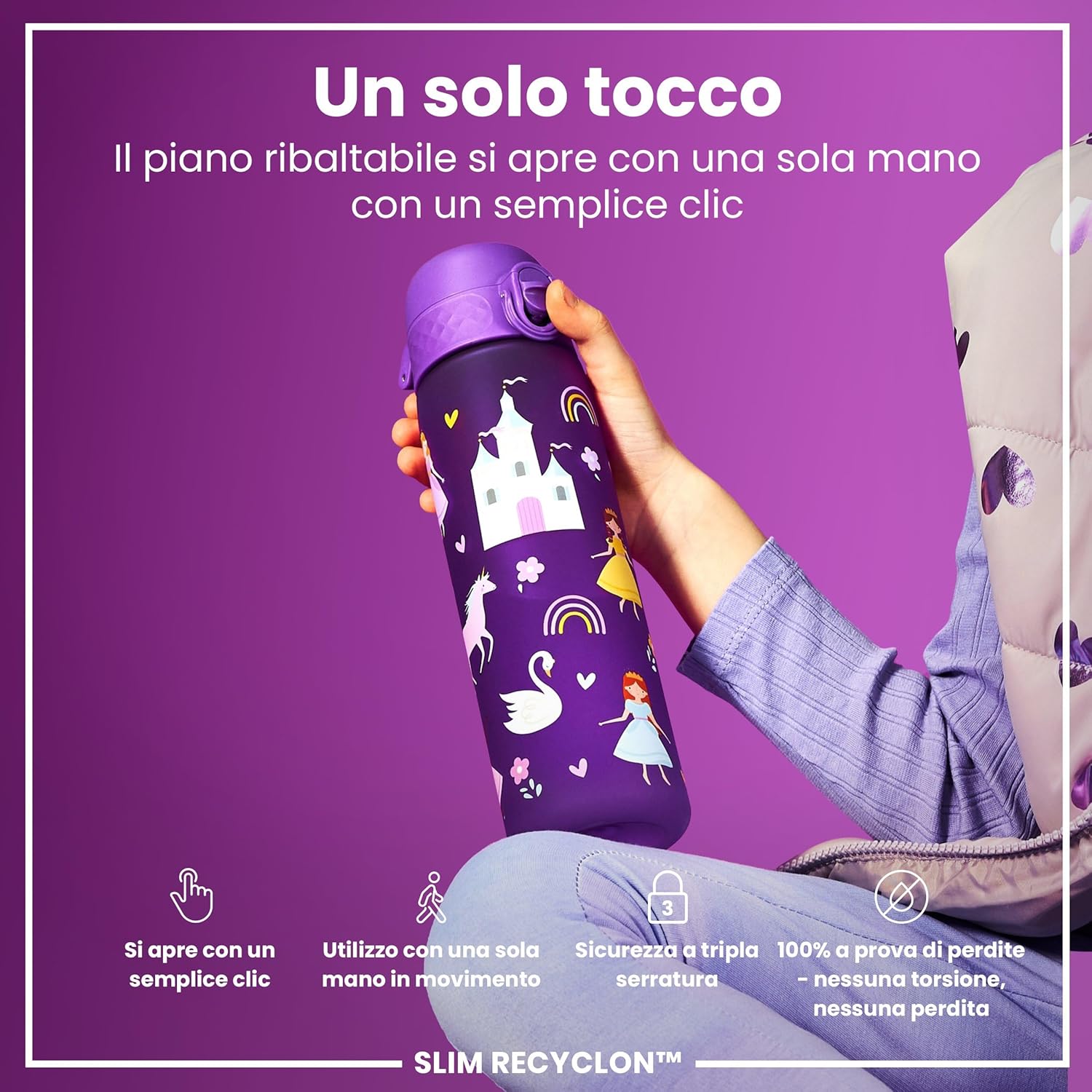 Thumbnail 2 de Ion8 Borraccia a Prova di Perdite 500 ml – Facile da Aprire, Lavabile in Lavastoviglie e BPA Free