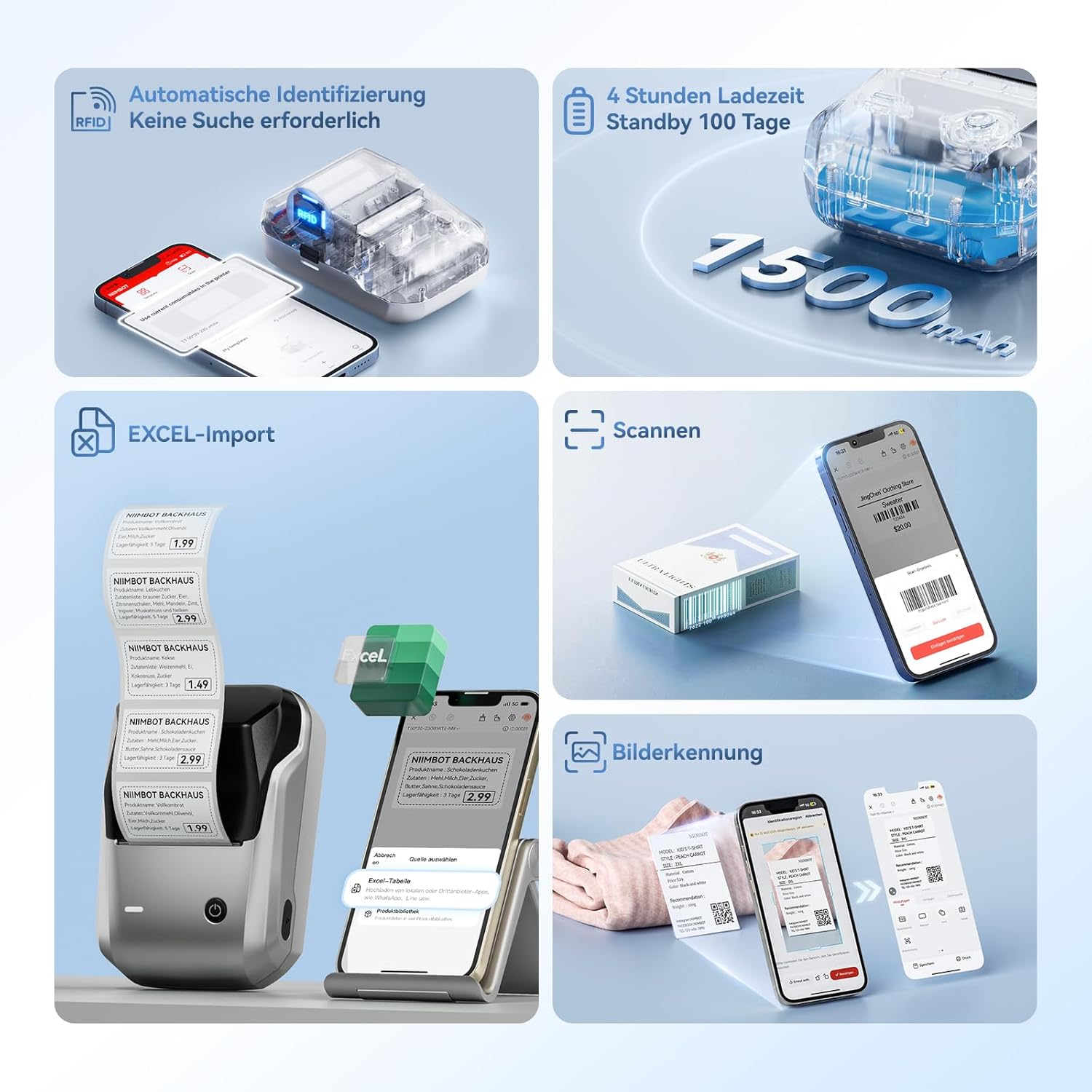 Thumbnail 6 de NIIMBOT B1 Etikettendrucker mit wasserdichtem Aufkleber ⚙️