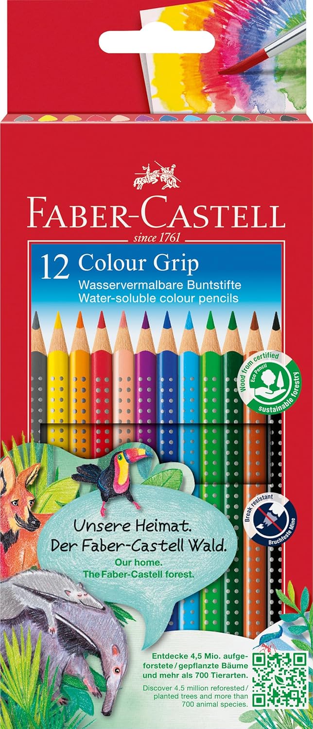 Detalle de Faber-Castell Colour Grip Buntstifte Set, 12 Malstifte bruchsicher