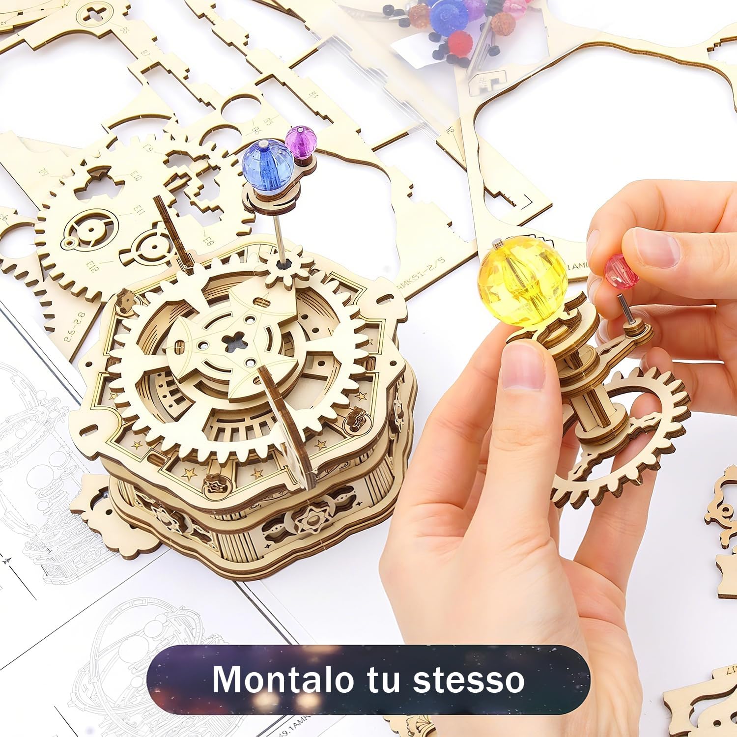 Detalle 2 de ROKR Modellino in Legno 3D Starry Night
